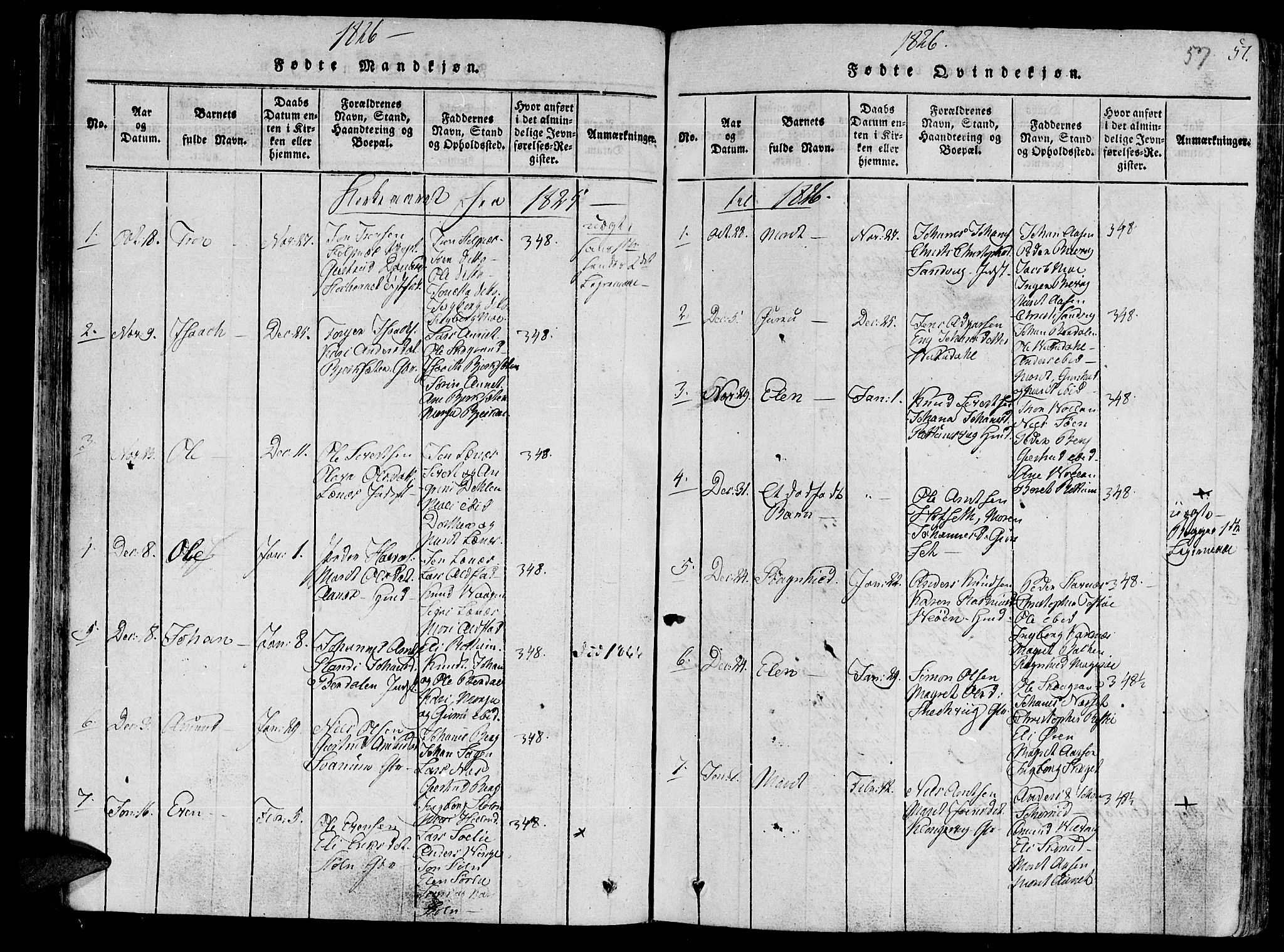 Ministerialprotokoller, klokkerbøker og fødselsregistre - Sør-Trøndelag, SAT/A-1456/630/L0491: Parish register (official) no. 630A04, 1818-1830, p. 57