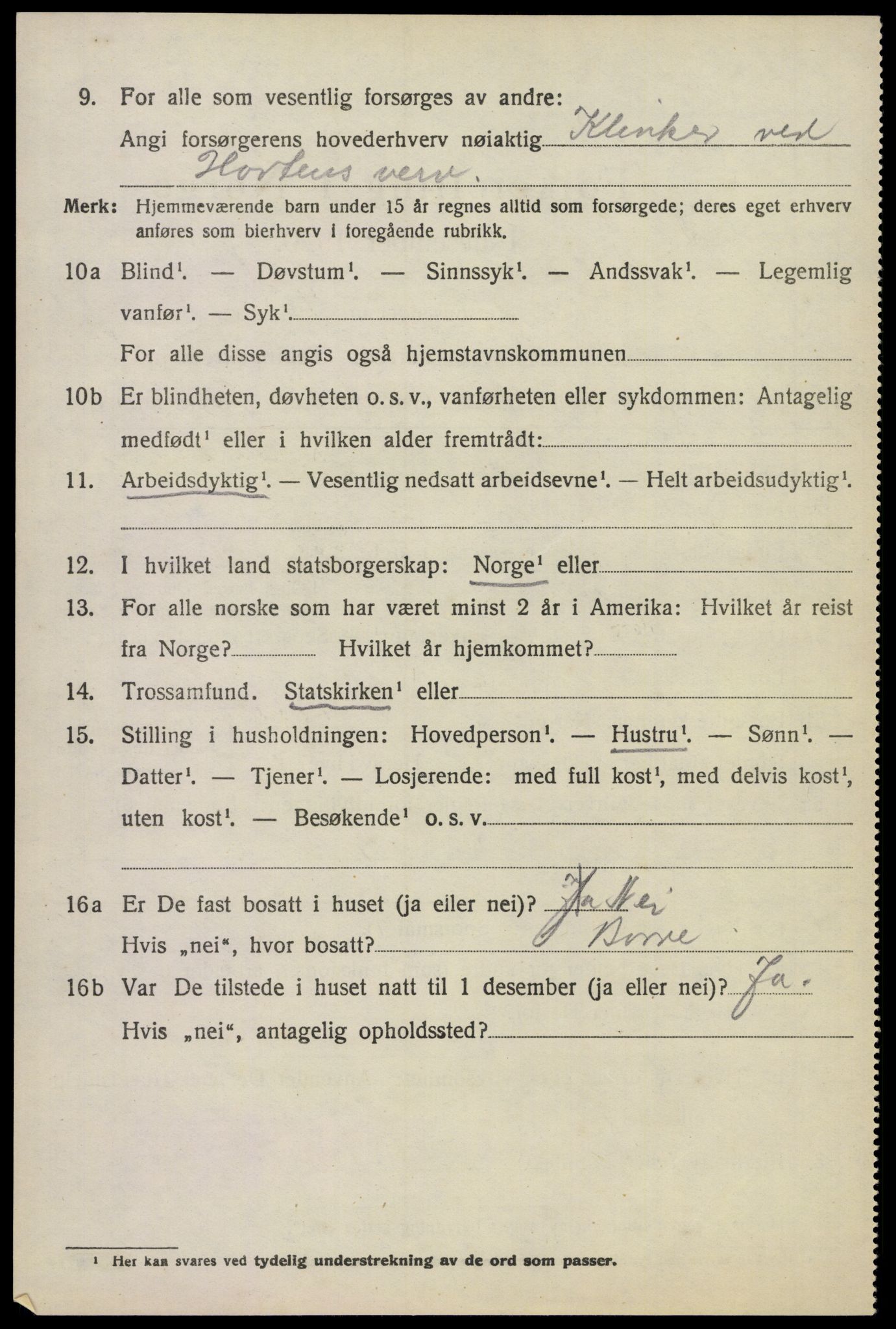 SAKO, 1920 census for Sem, 1920, p. 7506
