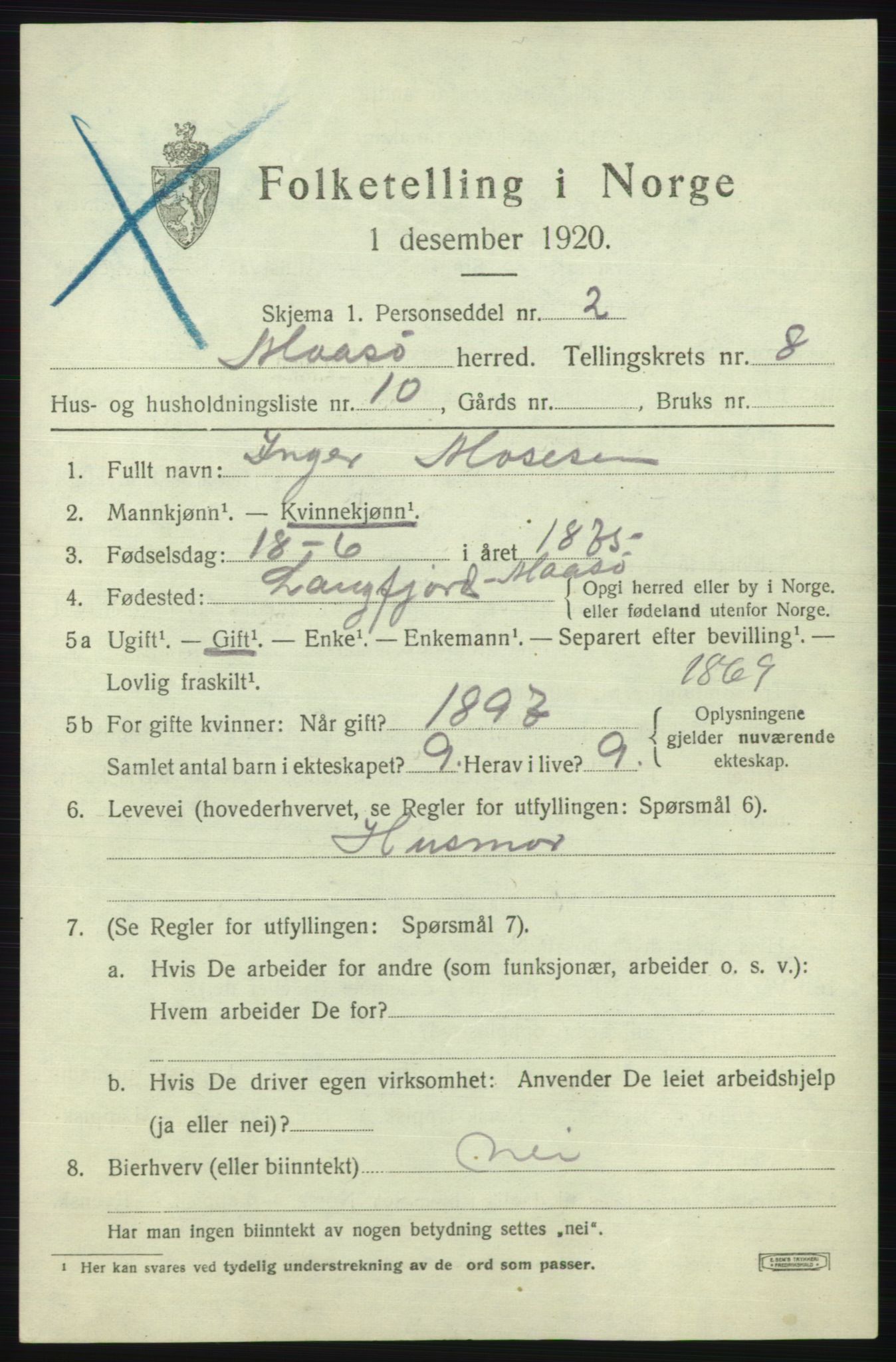 SATØ, 1920 census for Måsøy, 1920, p. 4058