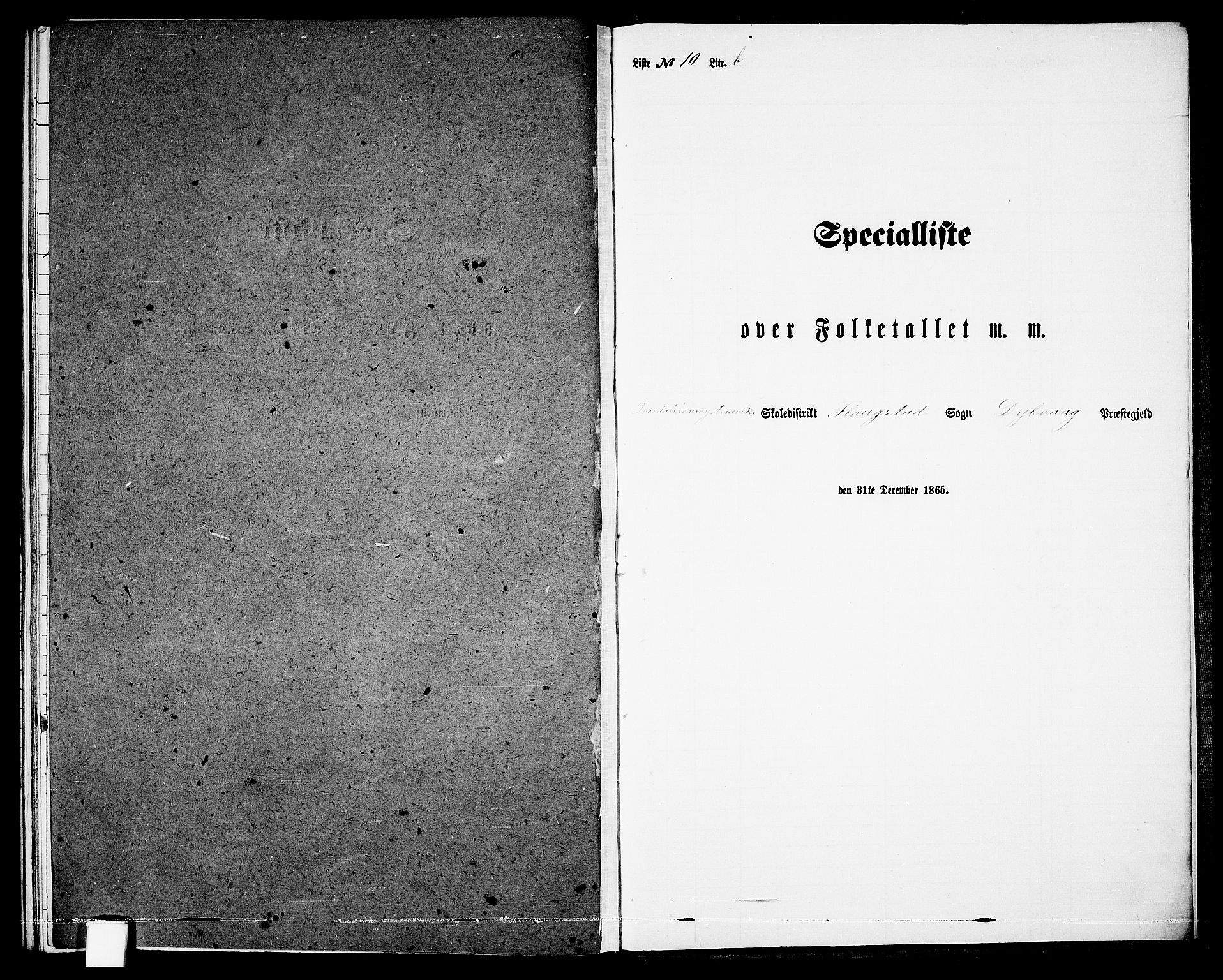 RA, 1865 census for Dypvåg, 1865, p. 170