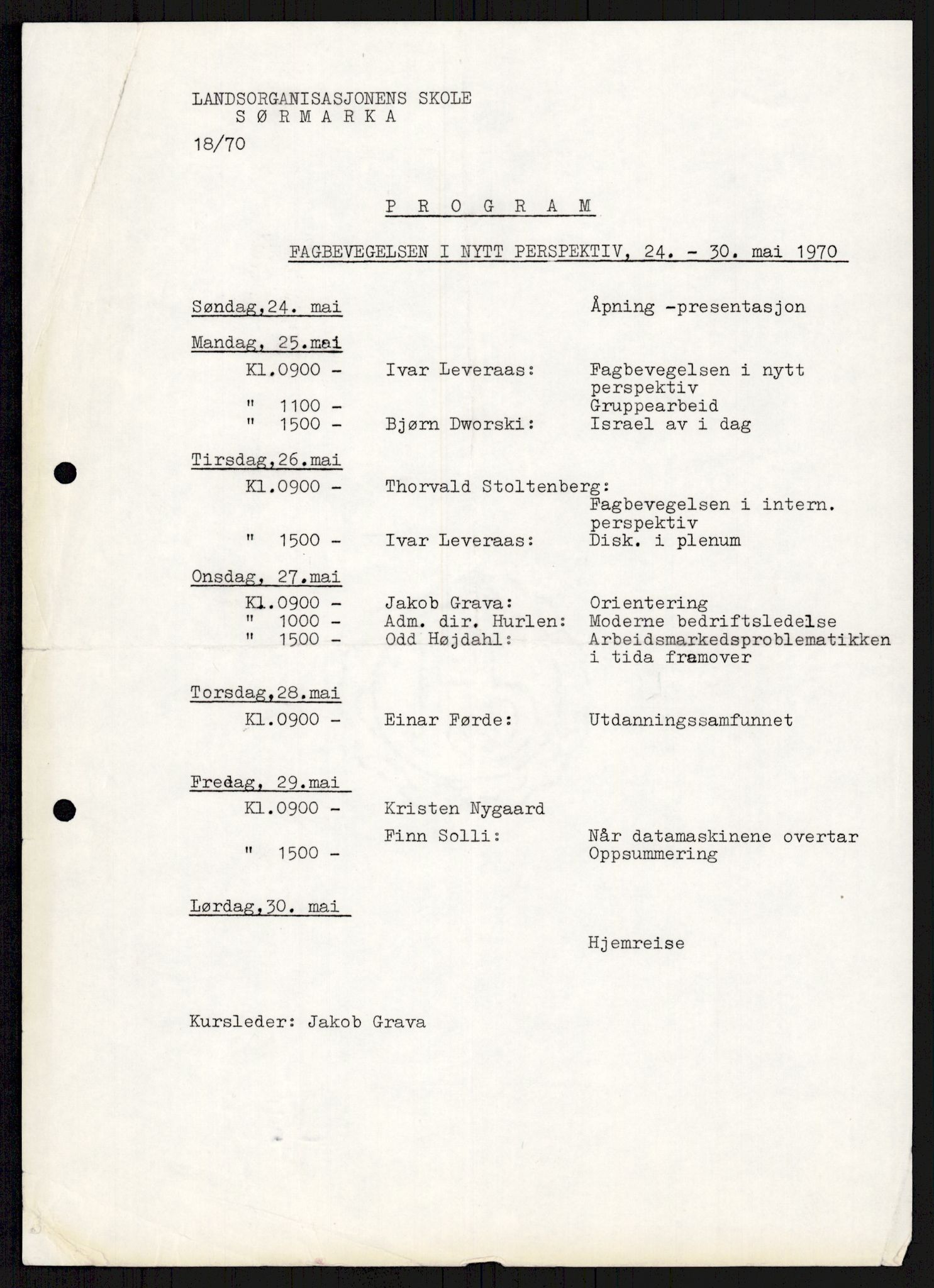 Nygaard, Kristen, AV/RA-PA-1398/F/Fi/L0012: Fagbevegelse, demokrati, Jern- og Metallprosjektet, 1970-2002, p. 265