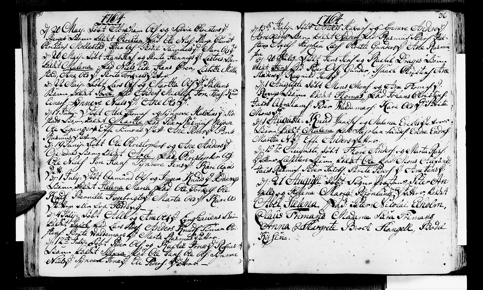 Selje sokneprestembete, AV/SAB-A-99938/H/Ha/Haa/Haaa: Parish register (official) no. A 5, 1760-1782, p. 36