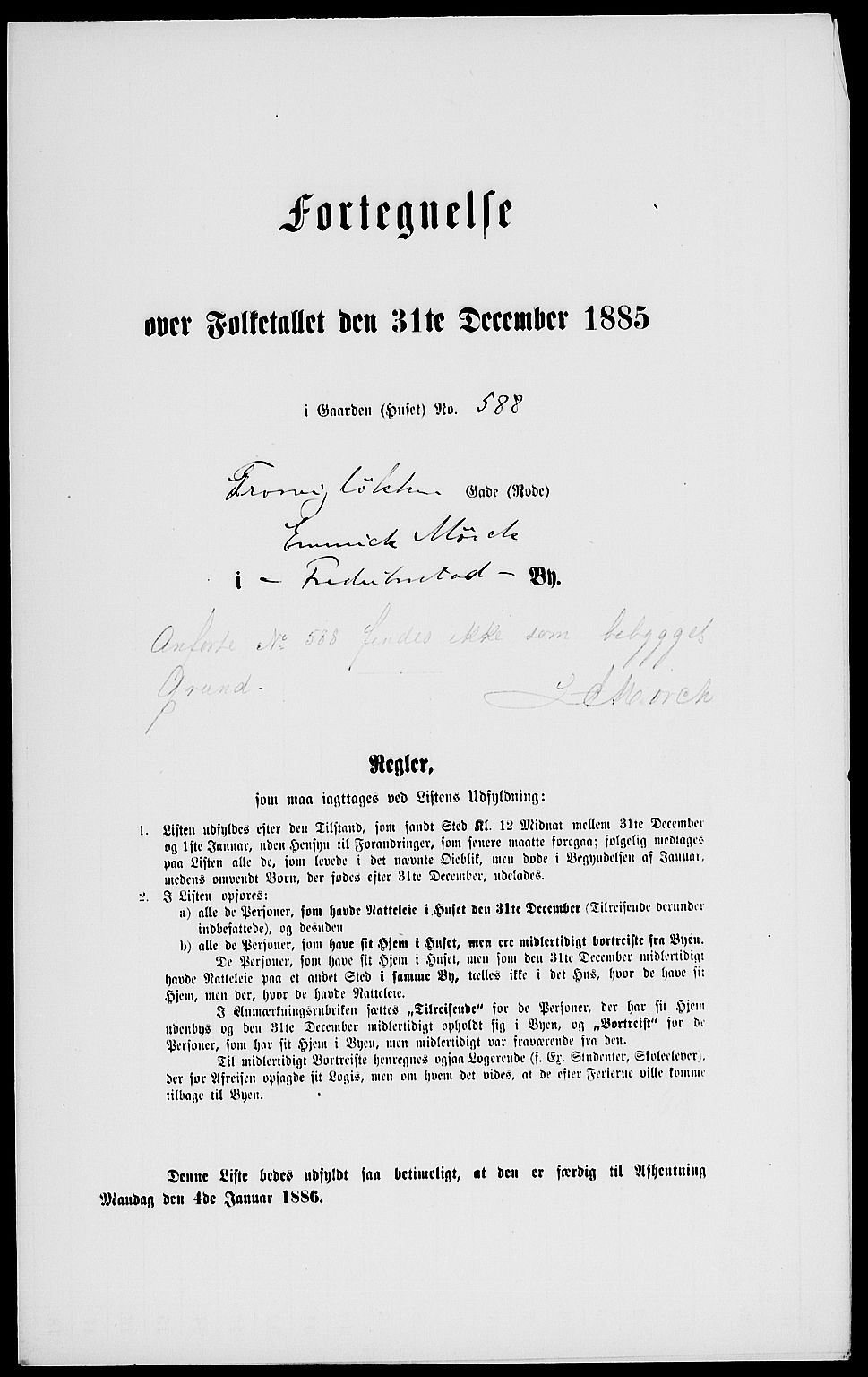 RA, 1885 census for 0103 Fredrikstad, 1885, p. 1626