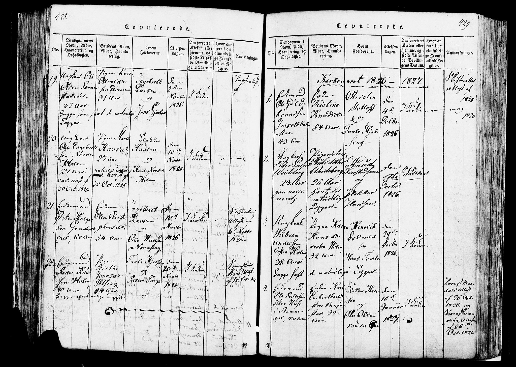 Løten prestekontor, SAH/PREST-022/K/Ka/L0005: Parish register (official) no. 5, 1814-1832, p. 428-429