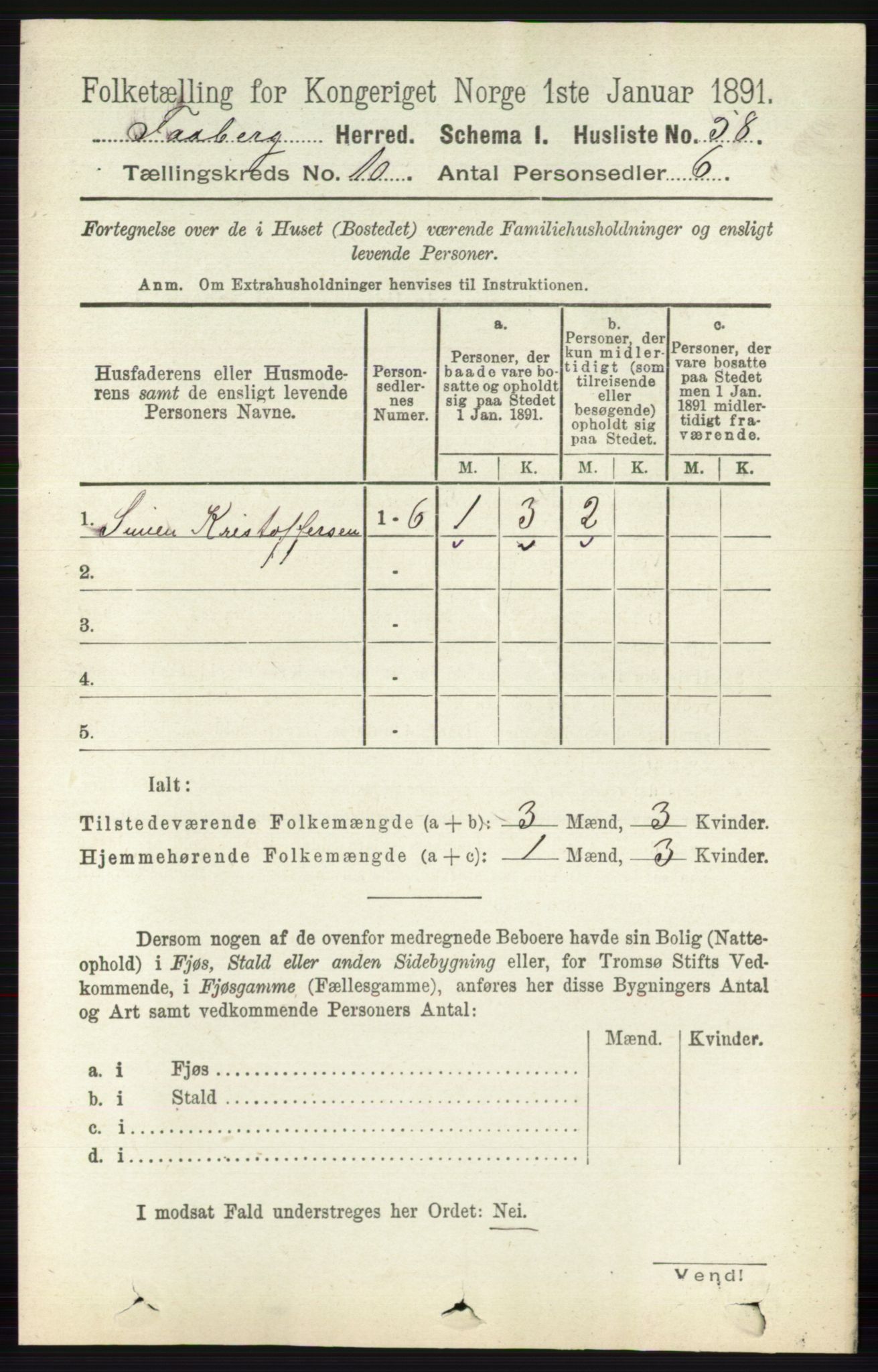 RA, 1891 census for 0524 Fåberg, 1891, p. 4096