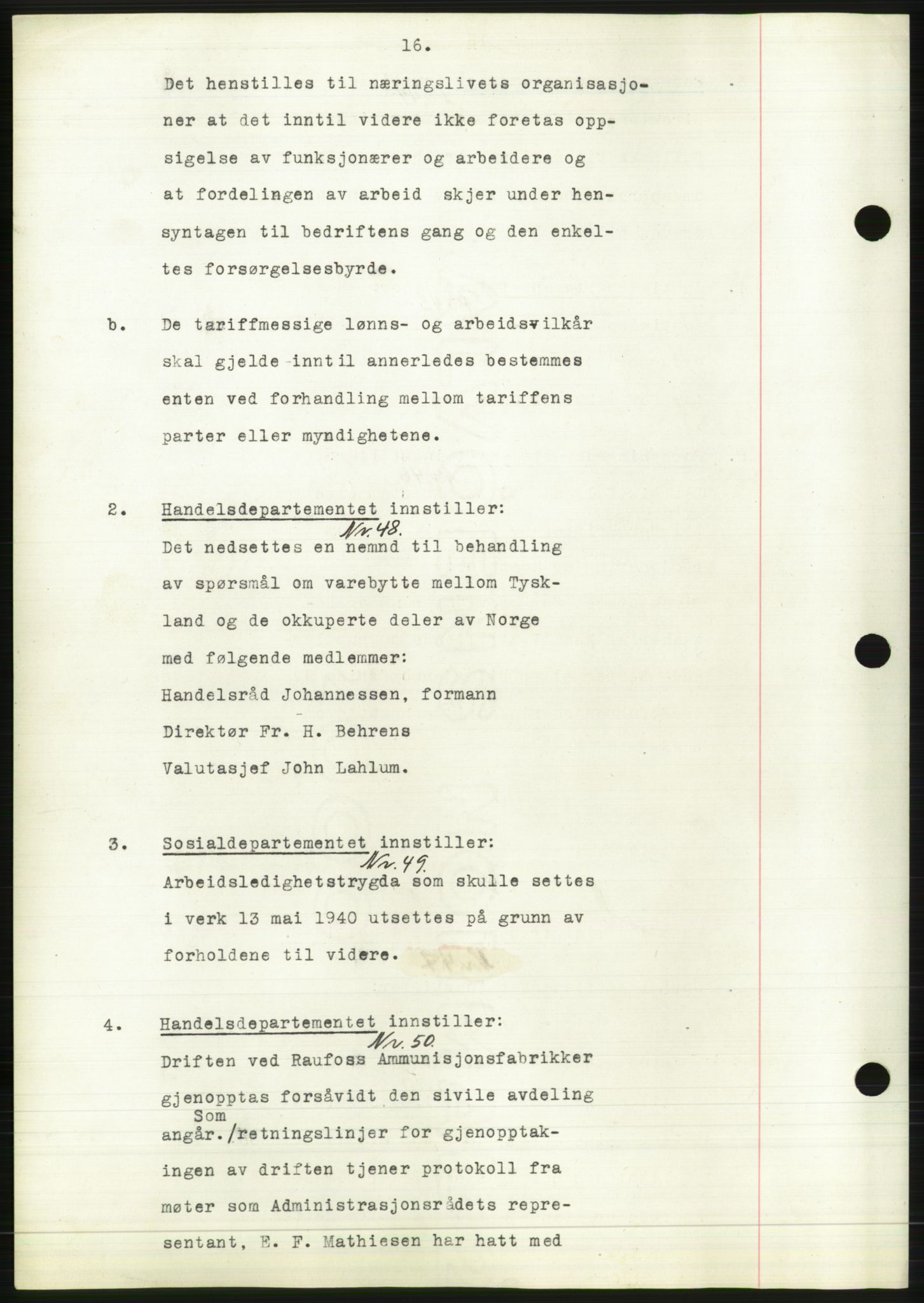 Administrasjonsrådet, AV/RA-S-1004/A/L0002: Vedtaksprotokoll 16/4-25/9, 1940, p. 20