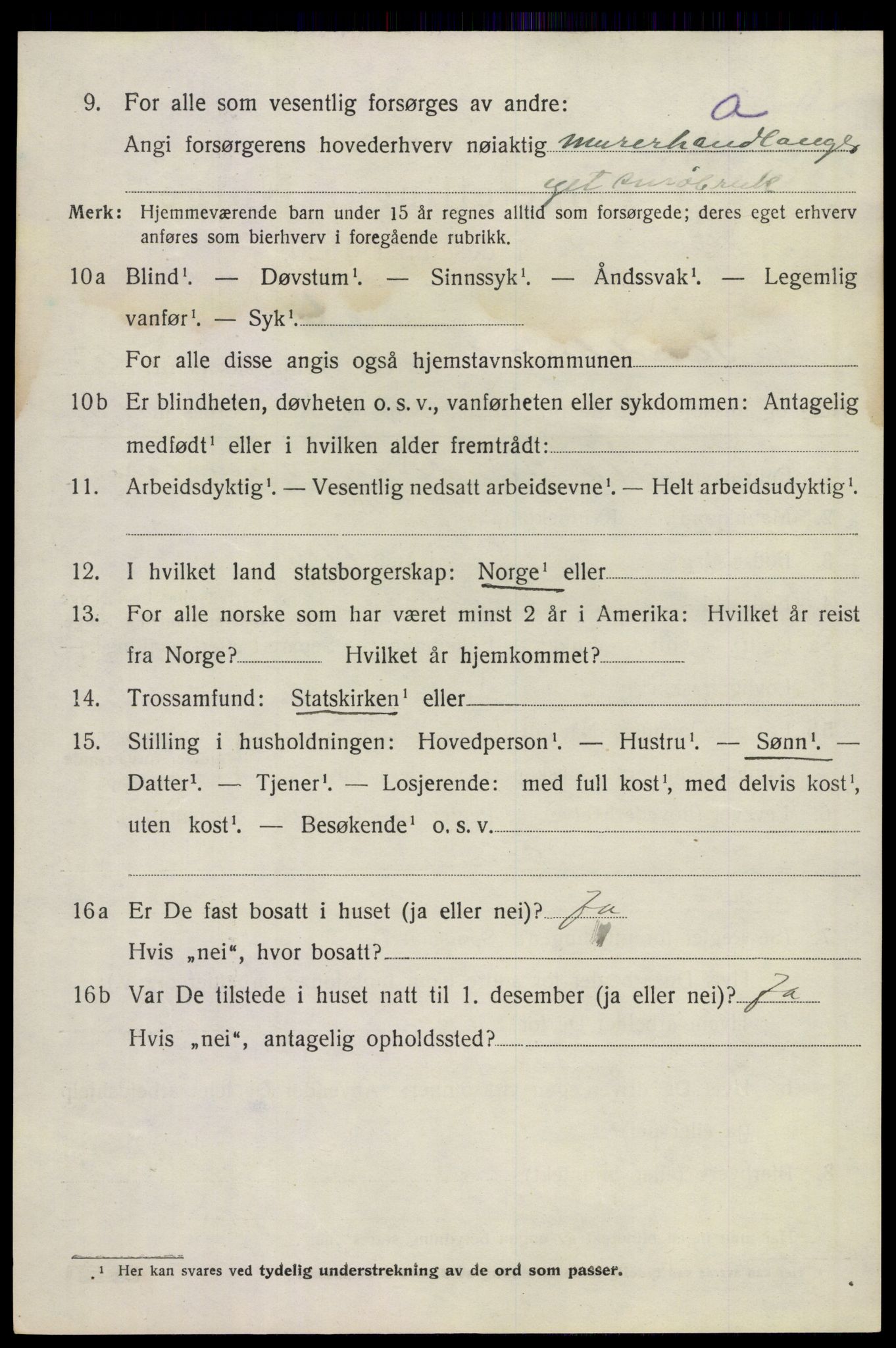 SAKO, 1920 census for Sandeherred, 1920, p. 8621