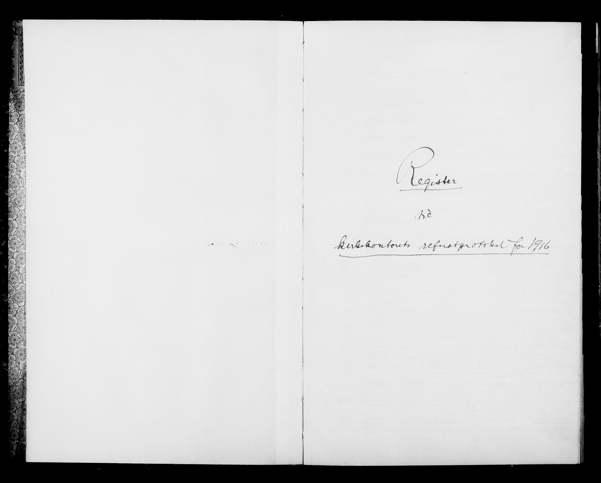 Kirke- og undervisningsdepartementet, Kontoret  for kirke og geistlighet A, RA/S-1007/A/Aa/L0321: Register, 1916