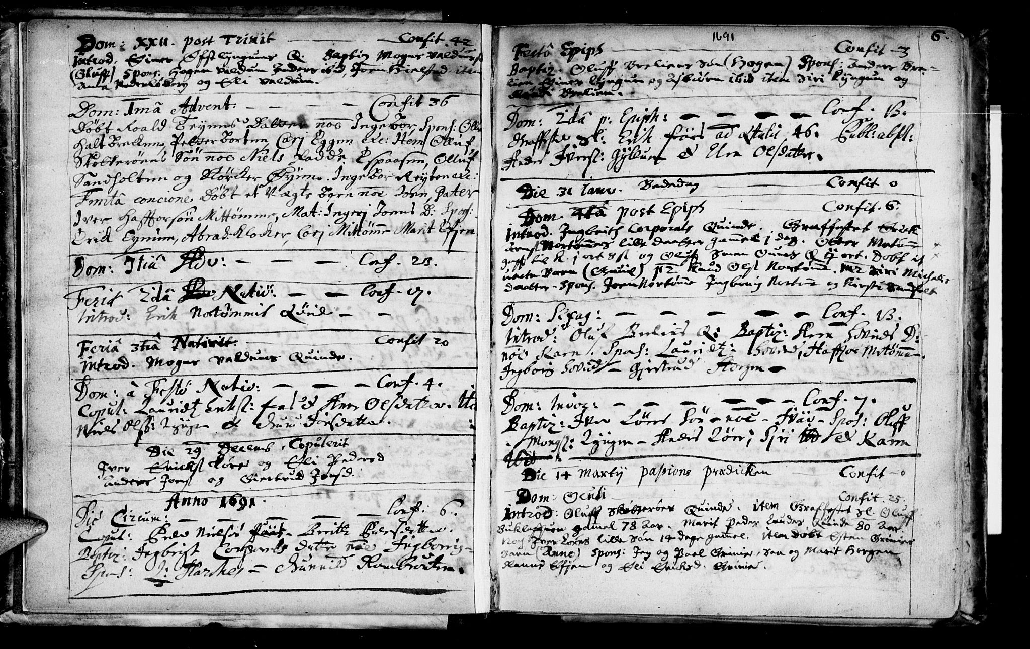 Ministerialprotokoller, klokkerbøker og fødselsregistre - Sør-Trøndelag, SAT/A-1456/692/L1101: Parish register (official) no. 692A01, 1690-1746, p. 6