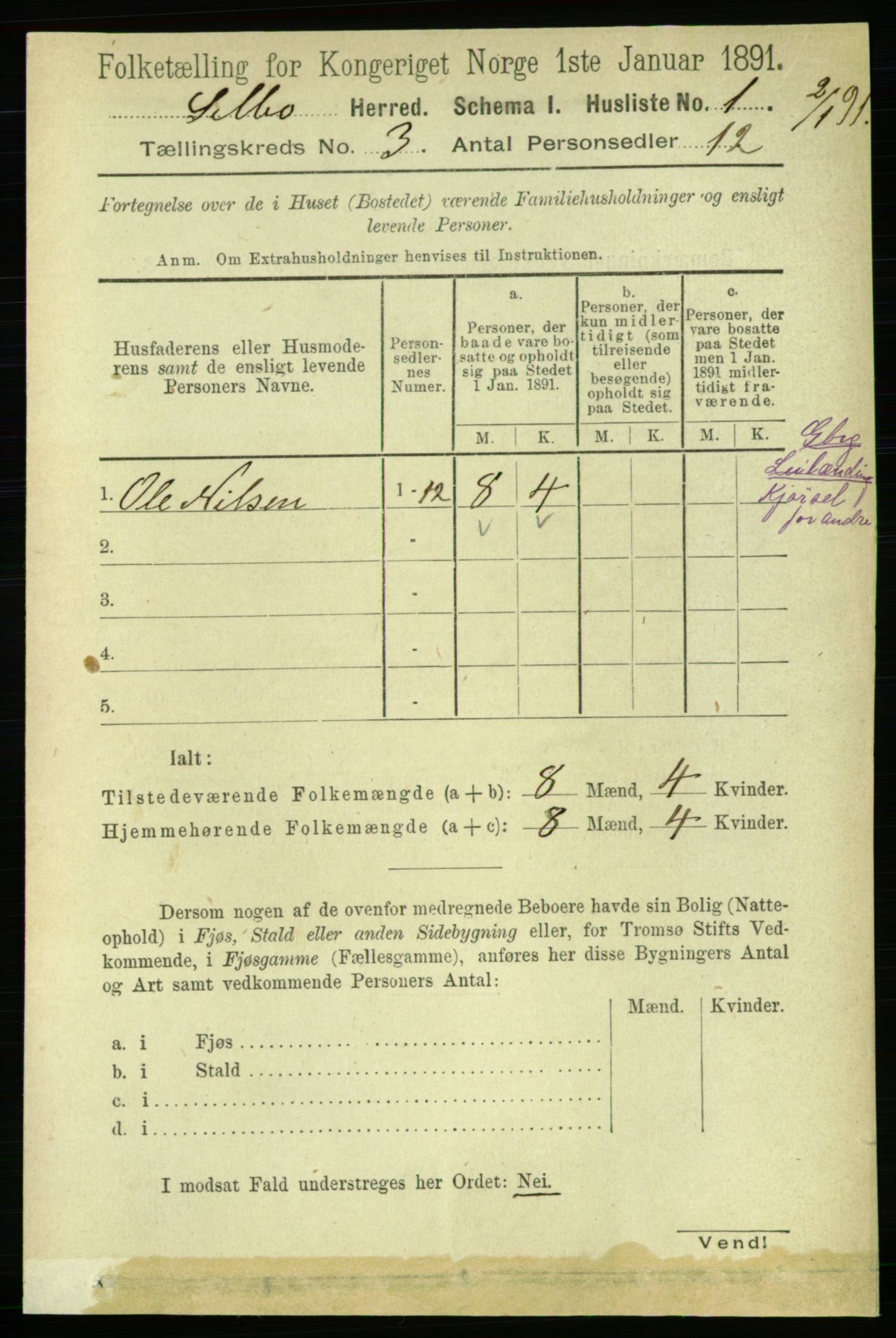 RA, 1891 census for 1664 Selbu, 1891, p. 576