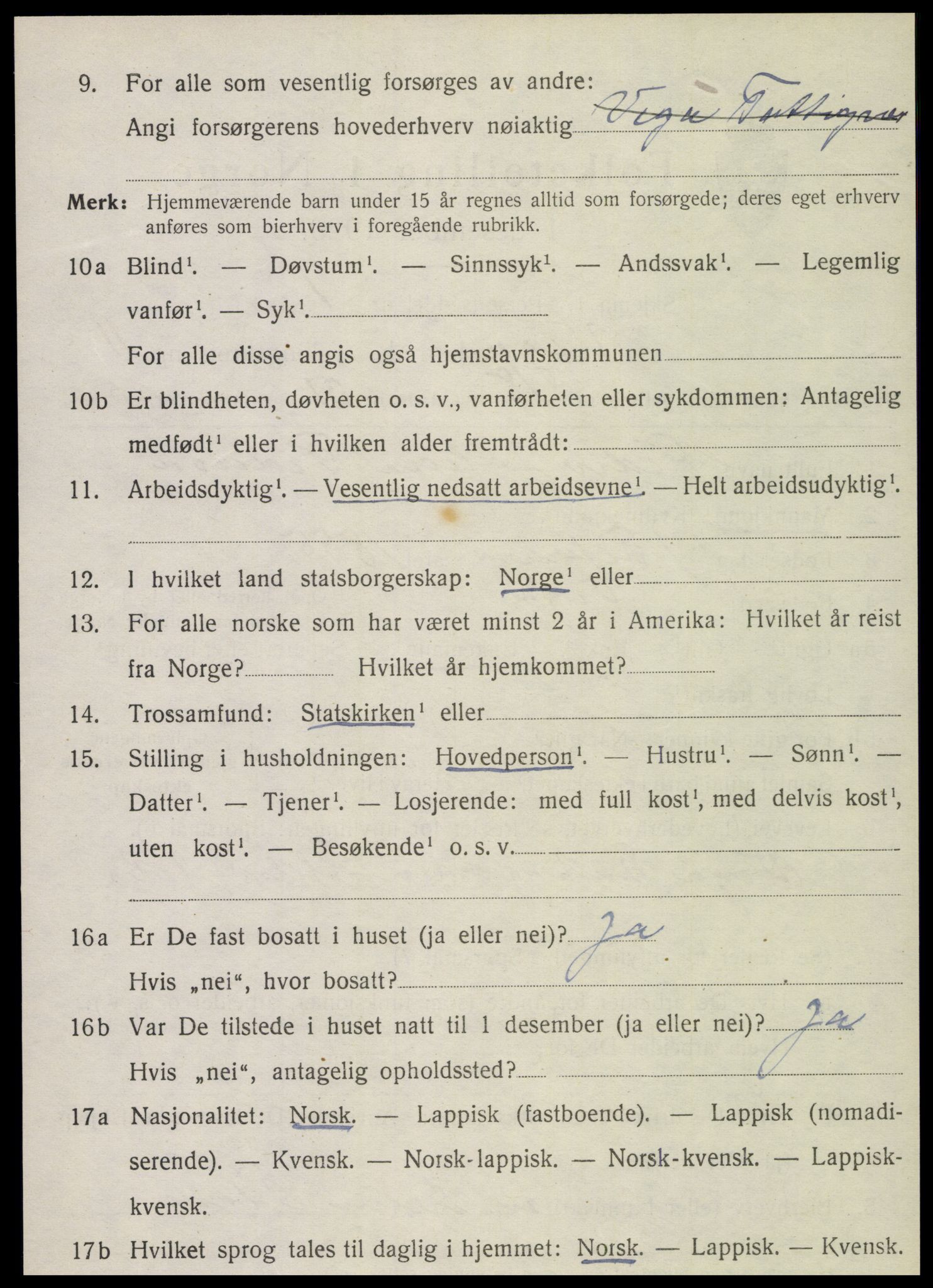 SAT, 1920 census for Vega, 1920, p. 5730