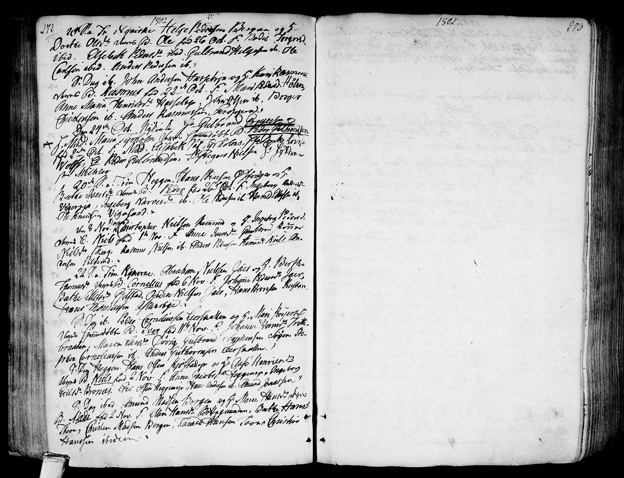 Modum kirkebøker, AV/SAKO-A-234/F/Fa/L0003: Parish register (official) no. 3, 1783-1819, p. 272-273