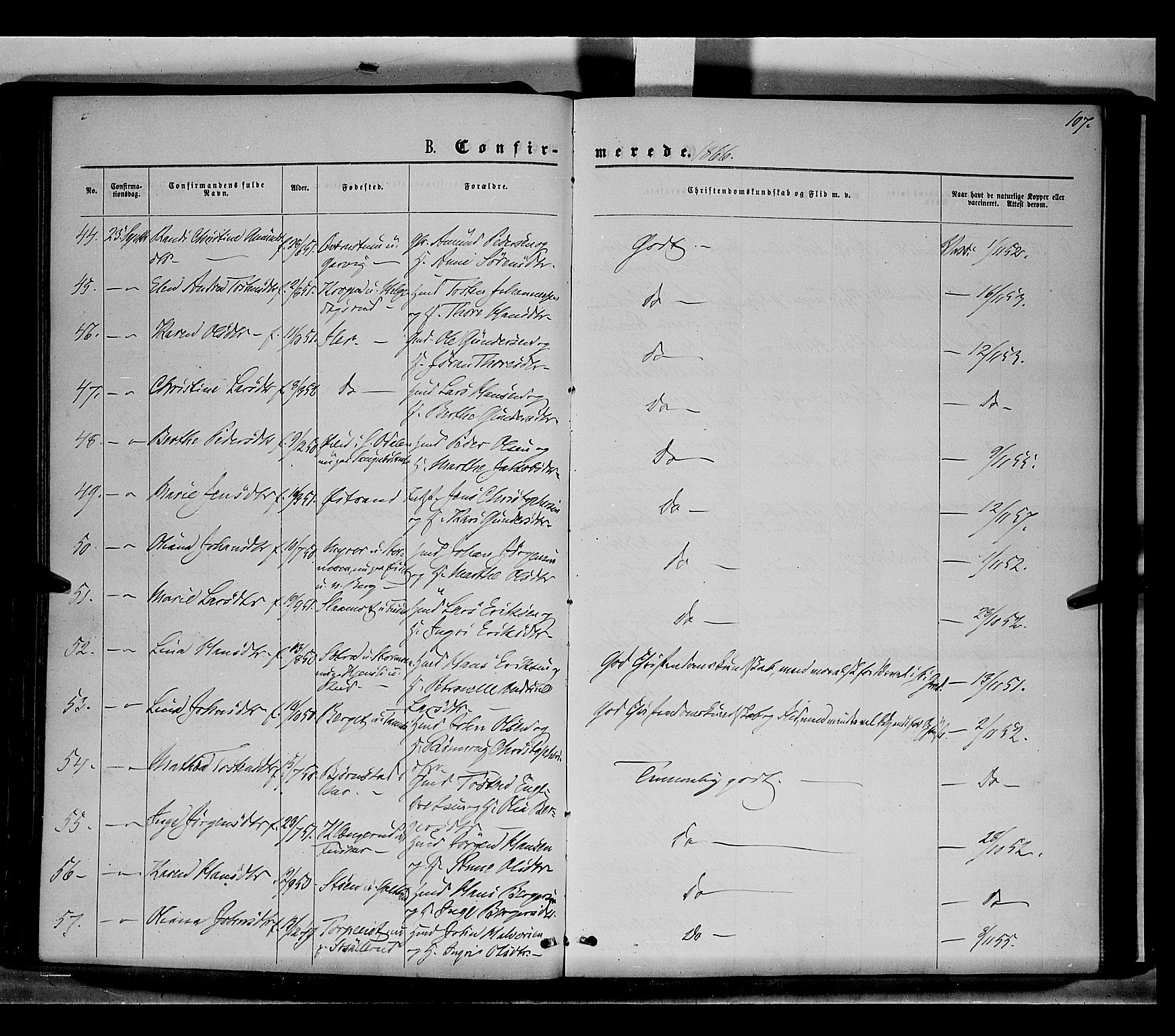 Nord-Odal prestekontor, AV/SAH-PREST-032/H/Ha/Haa/L0004: Parish register (official) no. 4, 1866-1873, p. 107