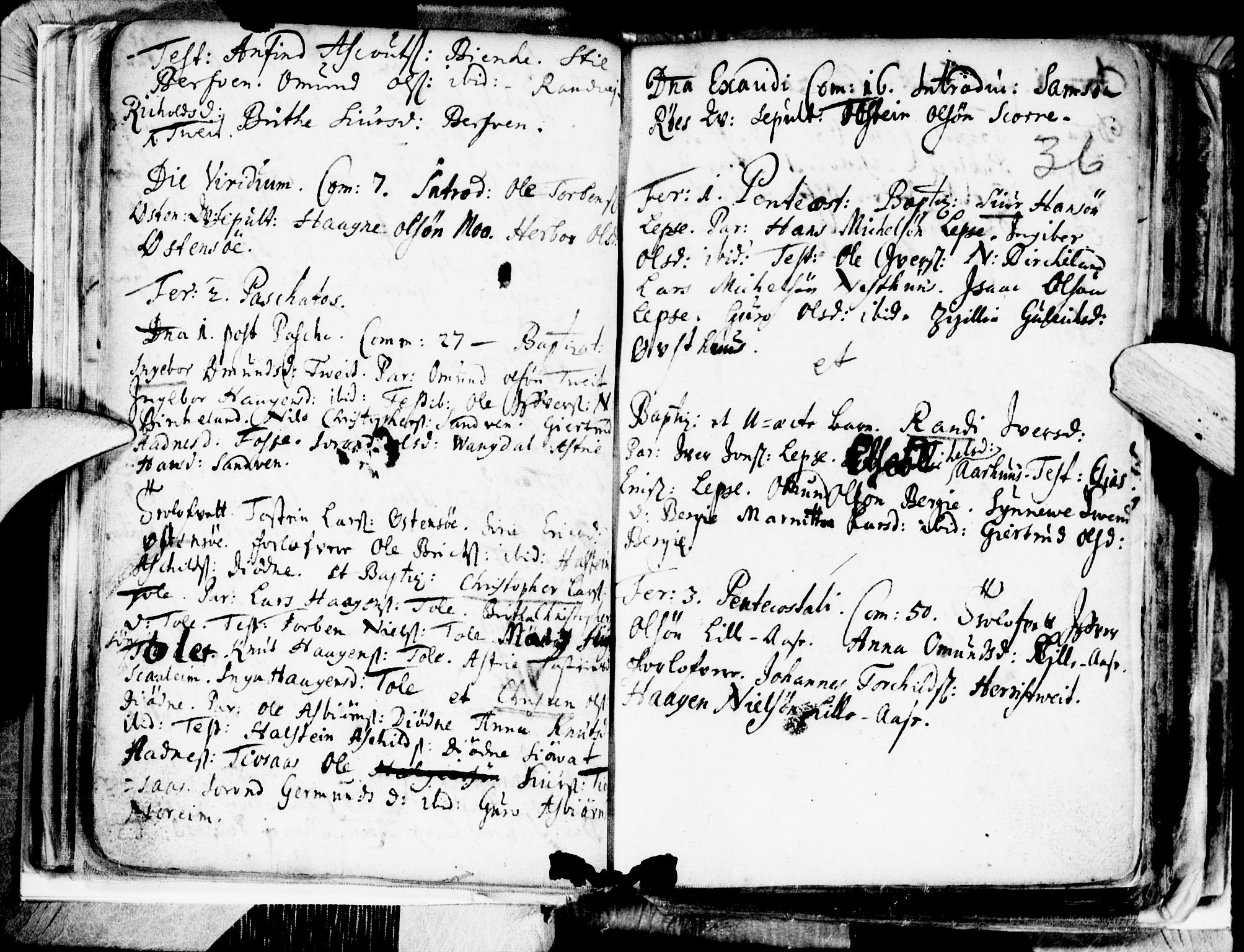 Kvam sokneprestembete, AV/SAB-A-76201/H/Haa: Parish register (official) no. A 1, 1690-1741, p. 36