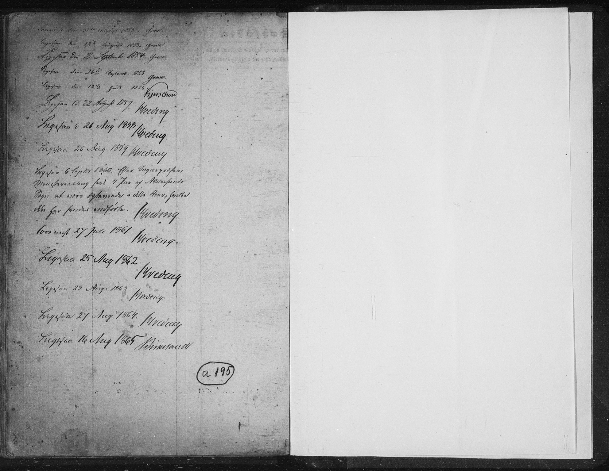 Alversund Sokneprestembete, SAB/A-73901/H/Ha/Hab: Parish register (copy) no. A 1, 1852-1864