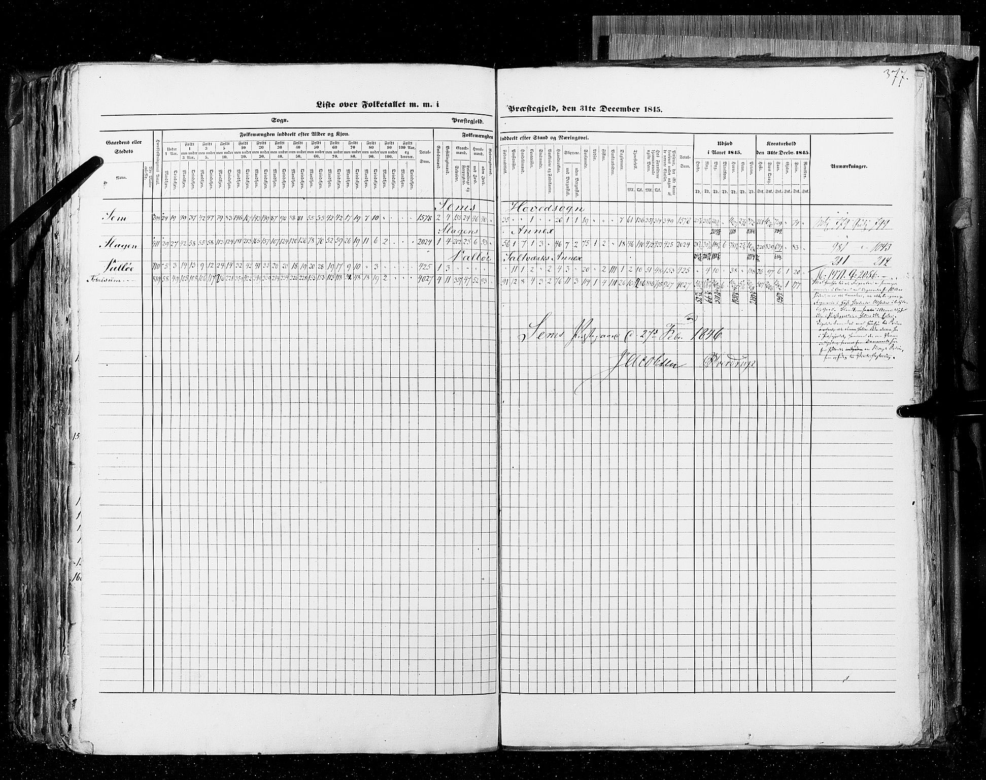 RA, Census 1845, vol. 4: Buskerud amt og Jarlsberg og Larvik amt, 1845, p. 377