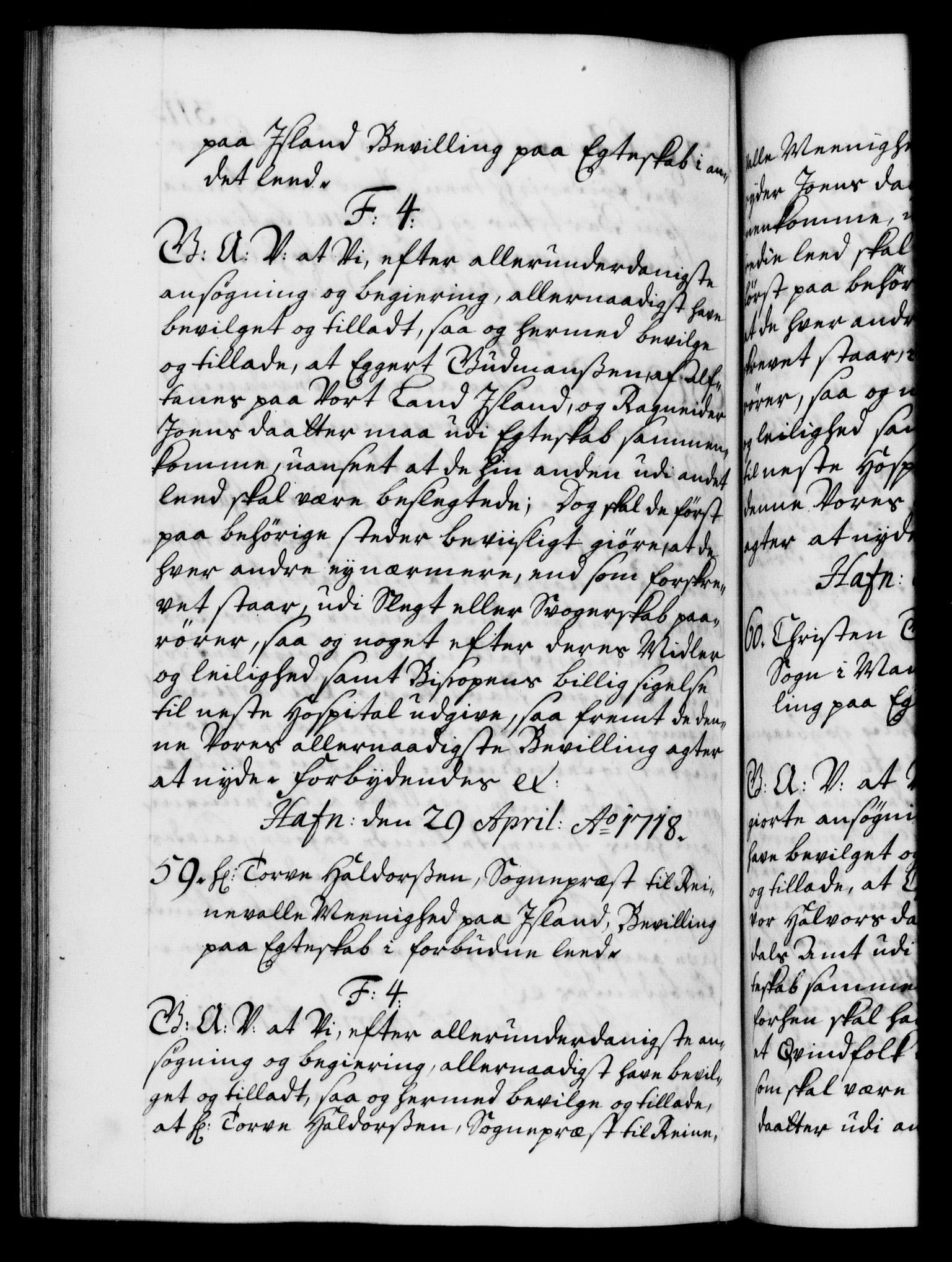 Danske Kanselli 1572-1799, AV/RA-EA-3023/F/Fc/Fca/Fcaa/L0022: Norske registre, 1716-1719, p. 311b