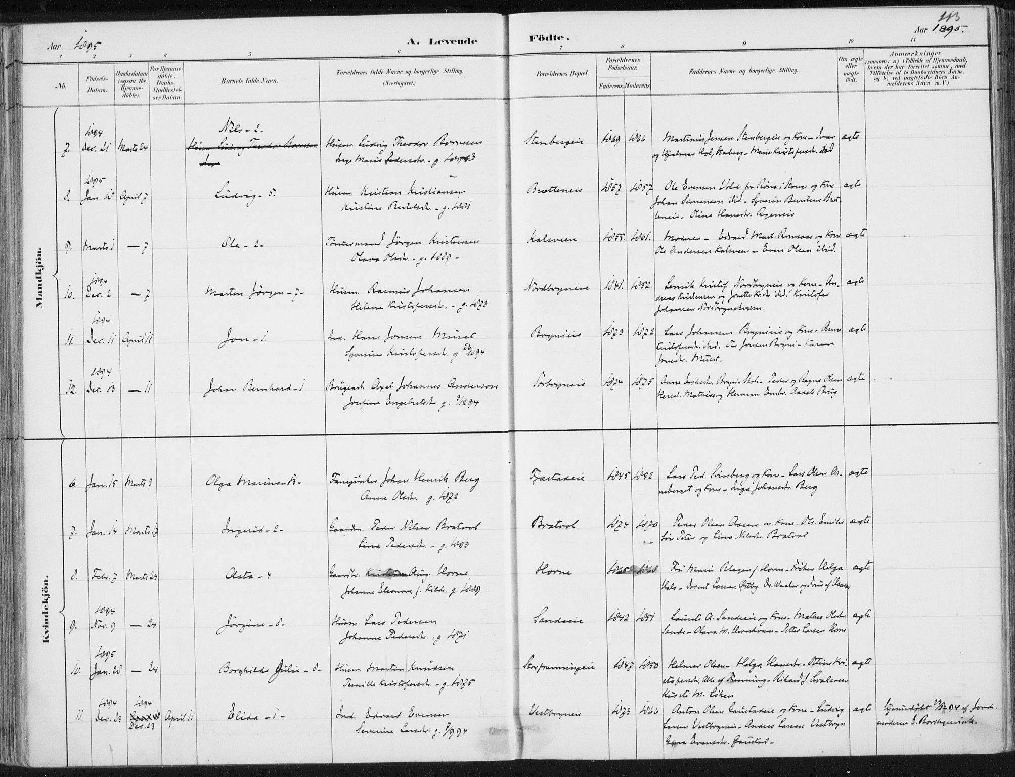 Romedal prestekontor, AV/SAH-PREST-004/K/L0010: Parish register (official) no. 10, 1880-1895, p. 113