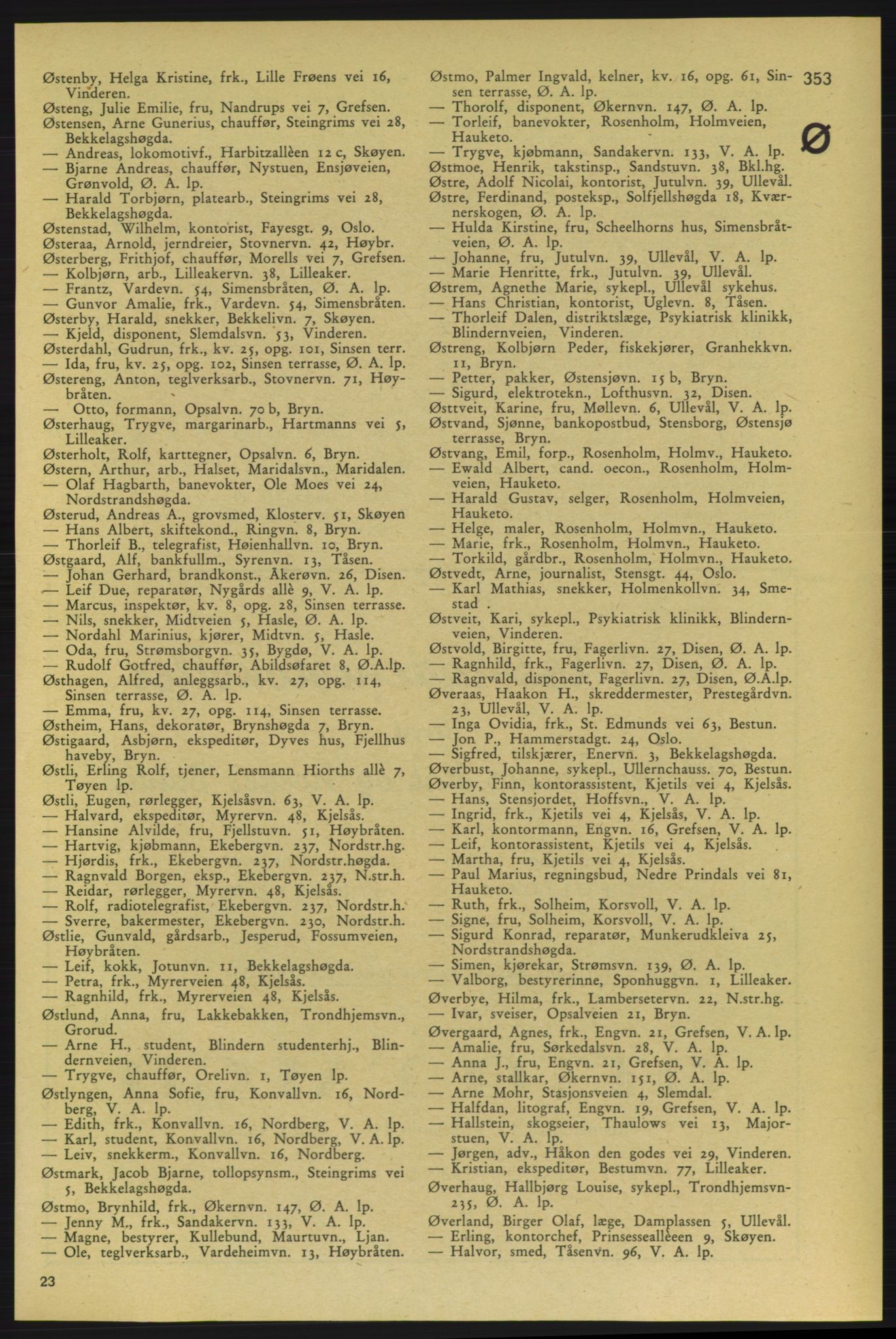 Aker adressebok/adressekalender, PUBL/001/A/006: Aker adressebok, 1937-1938, p. 353