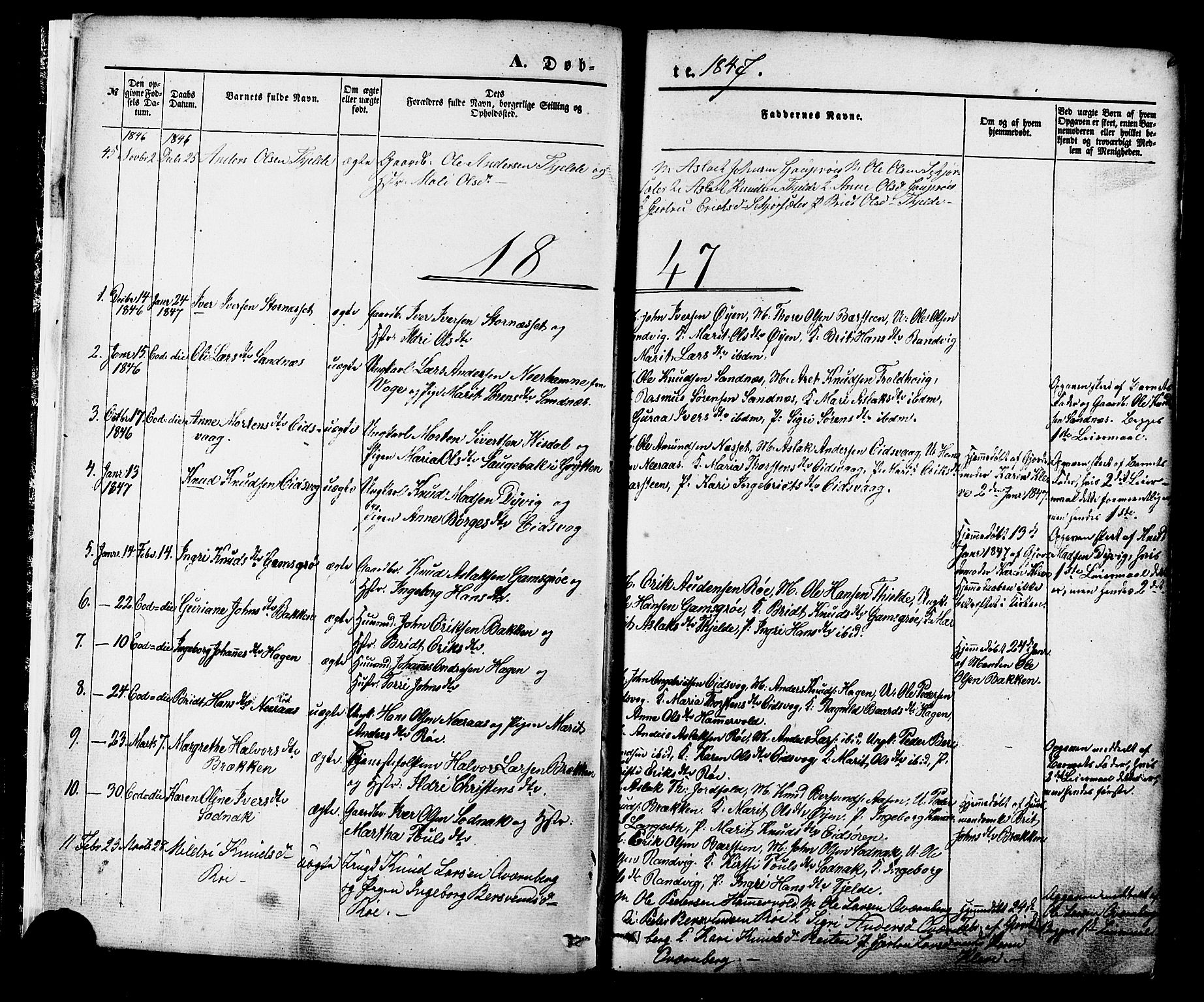 Ministerialprotokoller, klokkerbøker og fødselsregistre - Møre og Romsdal, SAT/A-1454/551/L0625: Parish register (official) no. 551A05, 1846-1879, p. 6