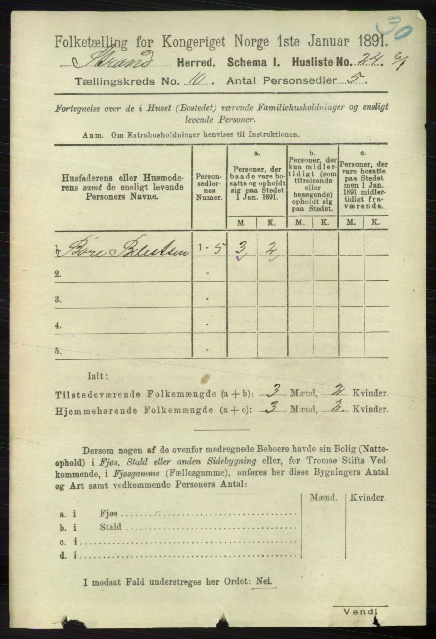 RA, 1891 census for 1130 Strand, 1891, p. 2728