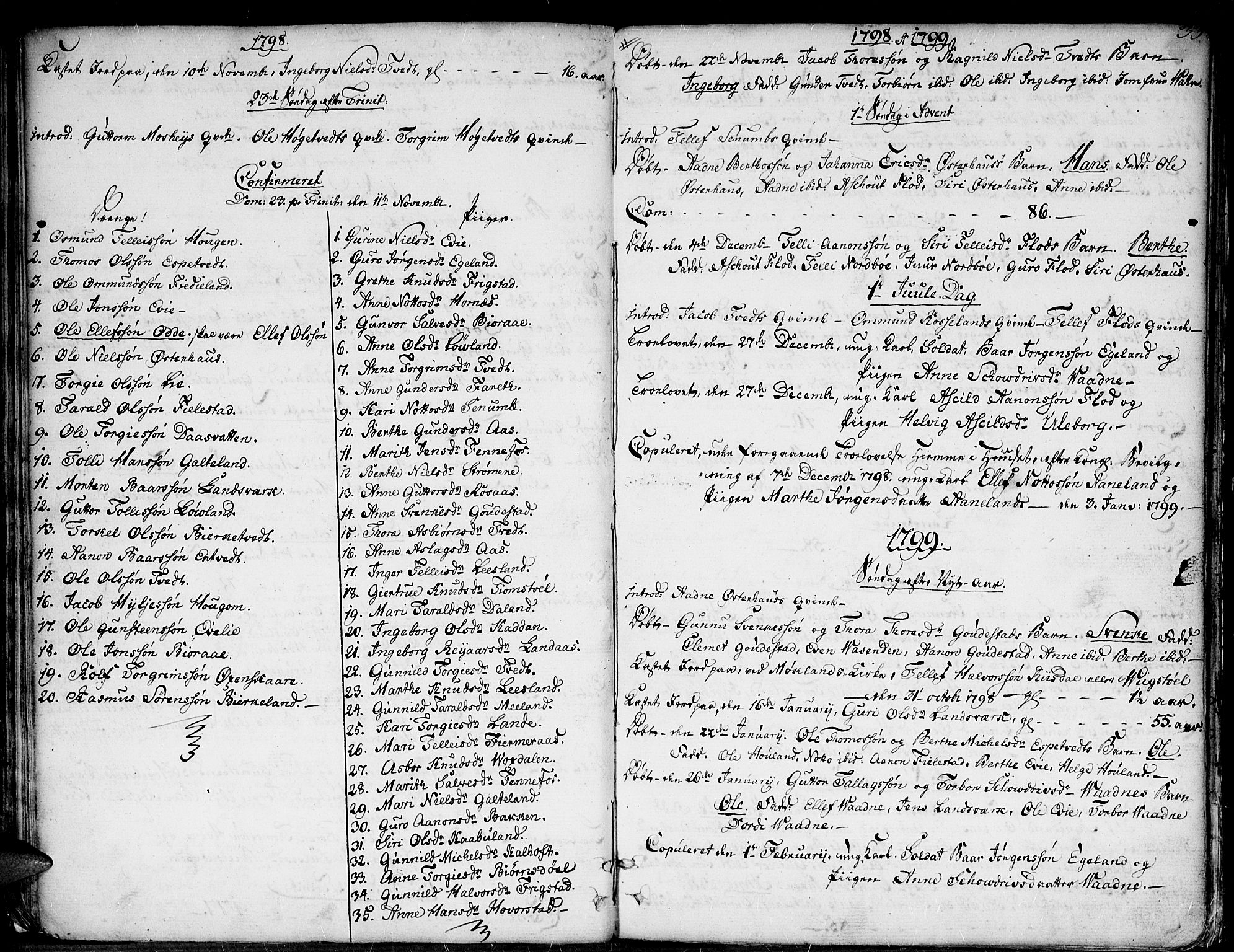Evje sokneprestkontor, SAK/1111-0008/F/Fa/Faa/L0003: Parish register (official) no. A 3, 1787-1816, p. 35