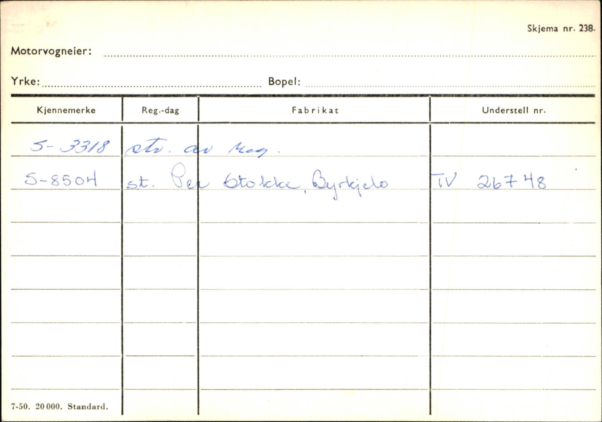 Statens vegvesen, Sogn og Fjordane vegkontor, SAB/A-5301/4/F/L0130: Eigarregister Eid T-Å. Høyanger A-O, 1945-1975, p. 829