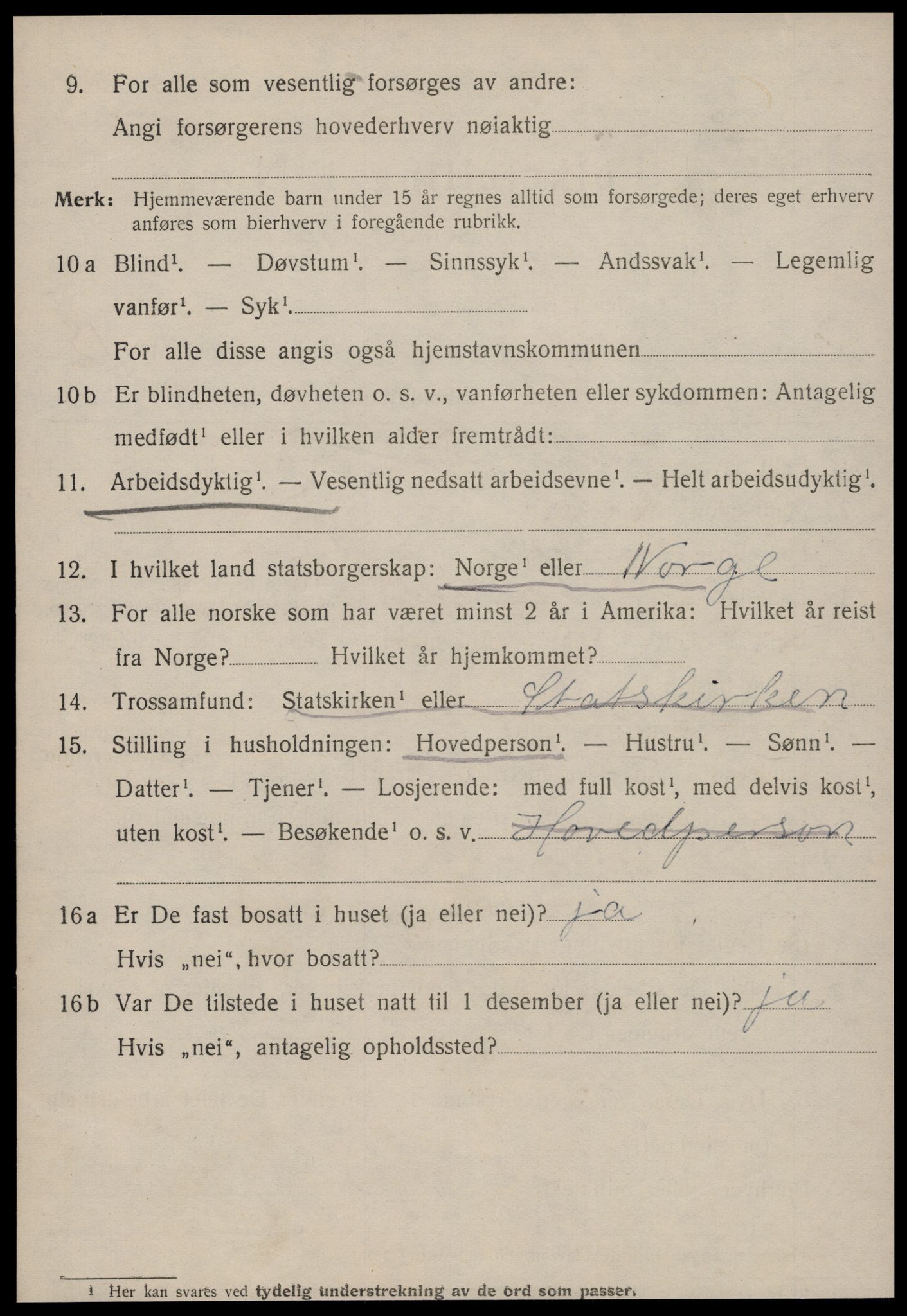 SAT, 1920 census for Kristiansund, 1920, p. 37336