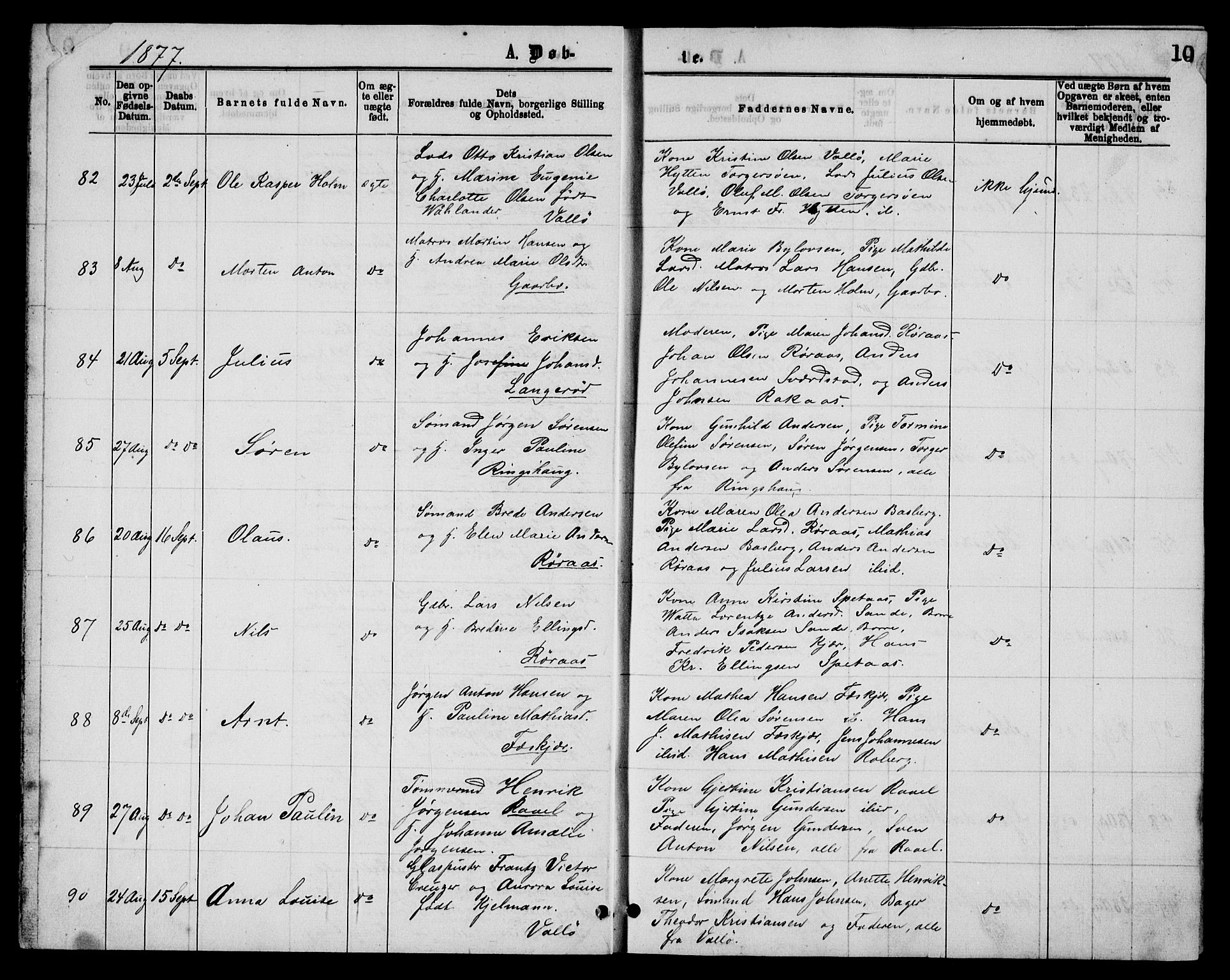 Sem kirkebøker, AV/SAKO-A-5/G/Gb/L0001: Parish register (copy) no. II 1, 1877-1885, p. 10