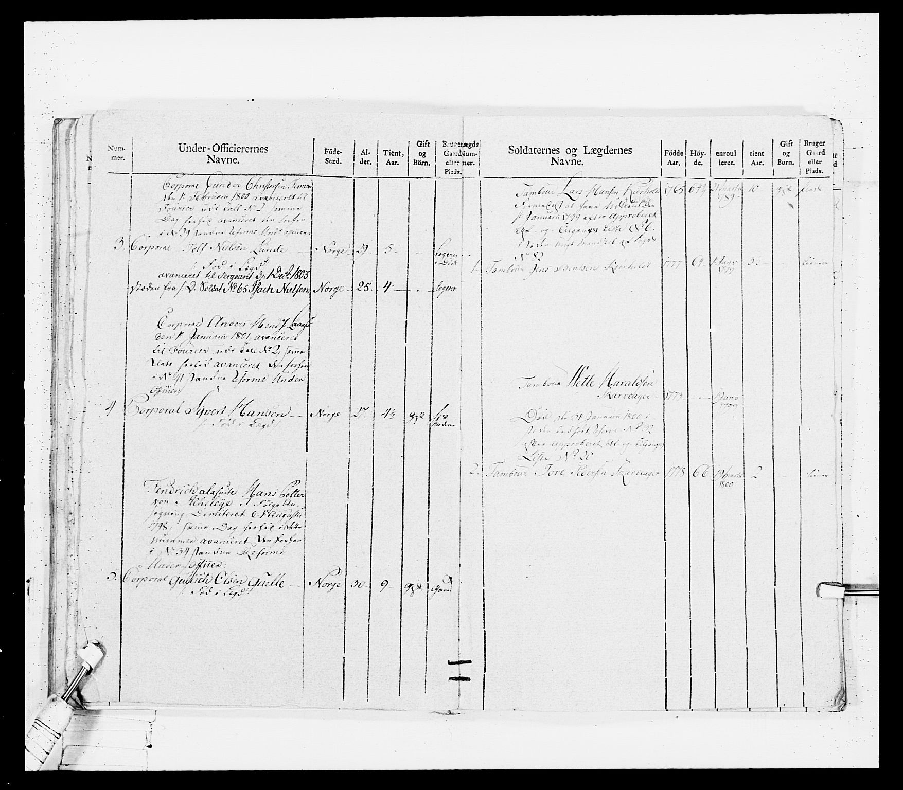 Generalitets- og kommissariatskollegiet, Det kongelige norske kommissariatskollegium, AV/RA-EA-5420/E/Eh/L0114: Telemarkske nasjonale infanteriregiment, 1789-1802, p. 225