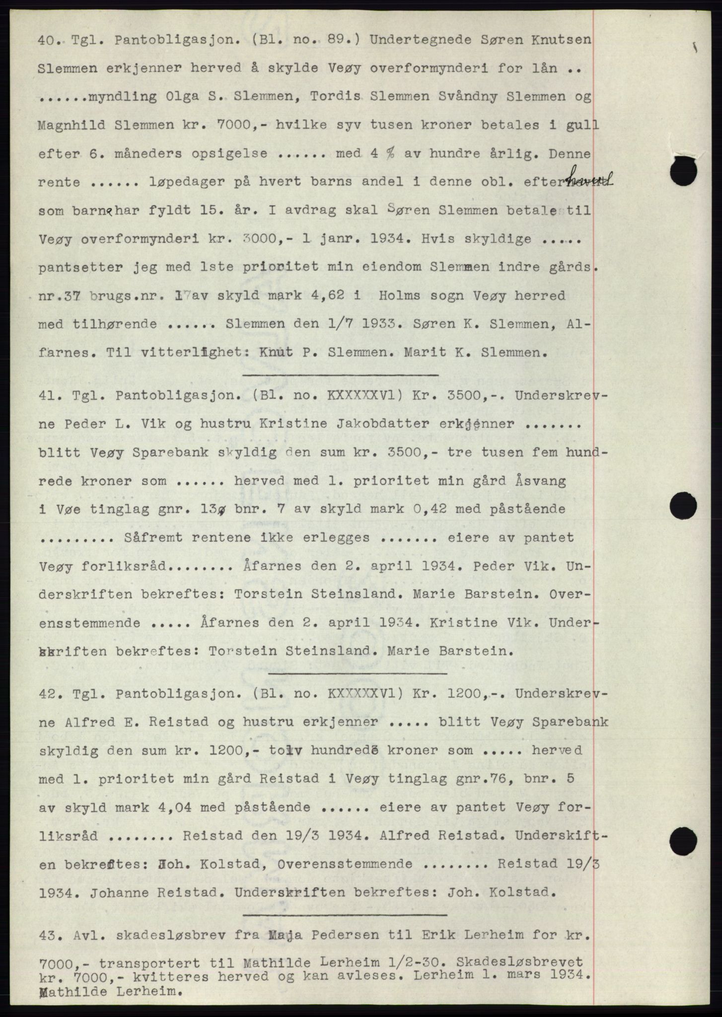 Romsdal sorenskriveri, AV/SAT-A-4149/1/2/2C/L0065: Mortgage book no. 59, 1934-1934, Deed date: 03.04.1934