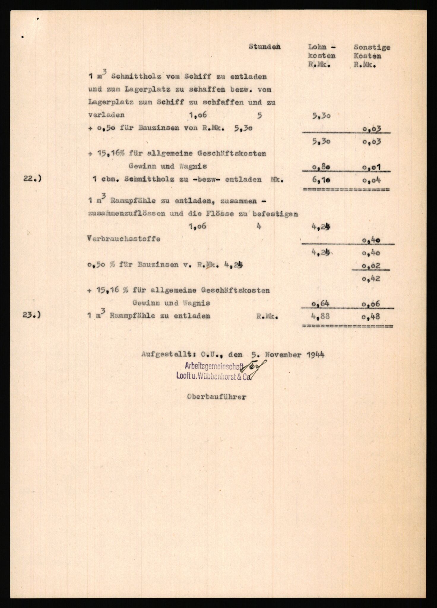 Tyske arkiver, Organisation Todt (OT), Einsatzgruppe Wiking, AV/RA-RAFA-2188/2/F/Fg/Fgb/L0002: Korrespondanse og tegninger, 1940-1944, p. 76