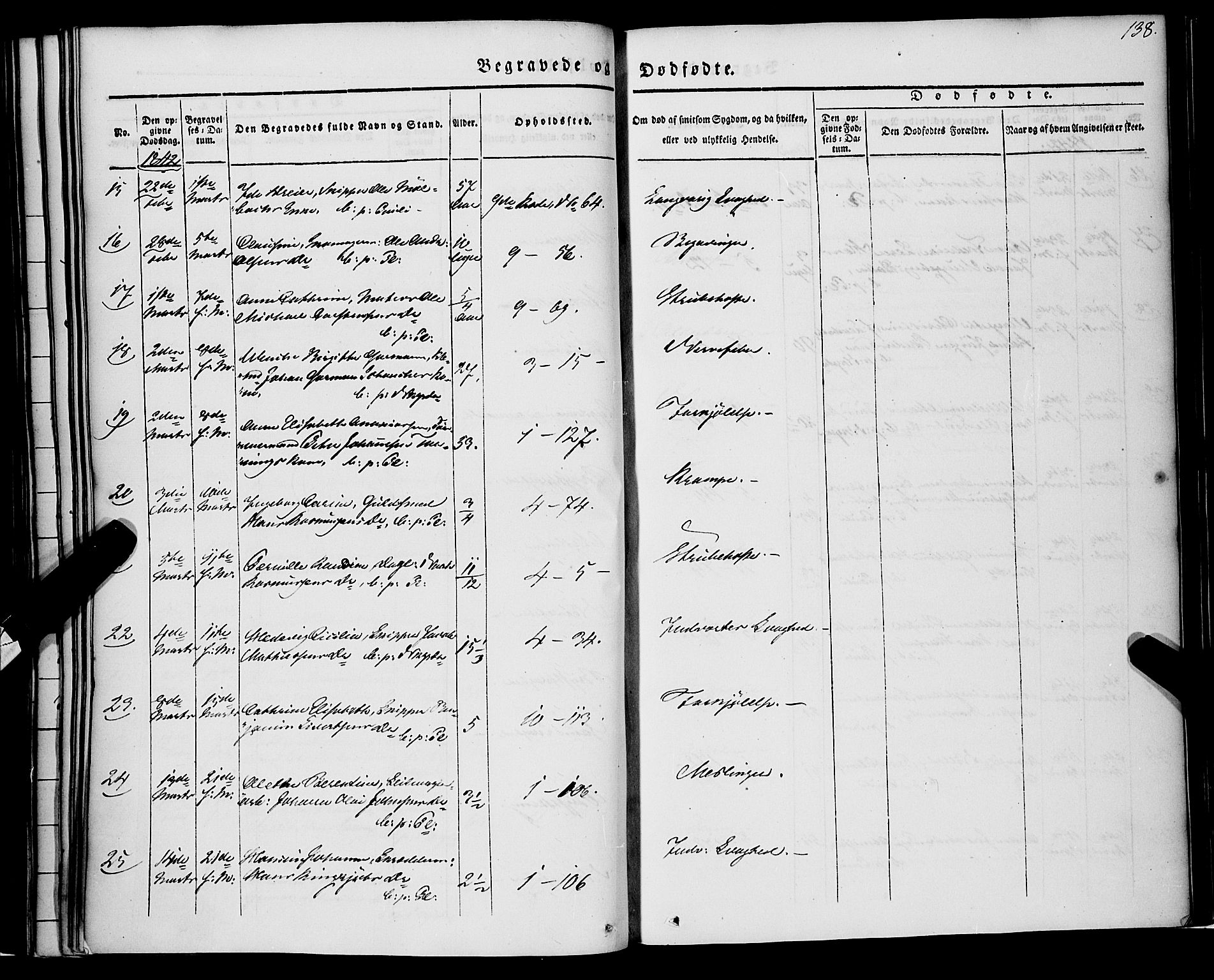 Nykirken Sokneprestembete, AV/SAB-A-77101/H/Haa/L0041: Parish register (official) no. E 1, 1833-1850, p. 138