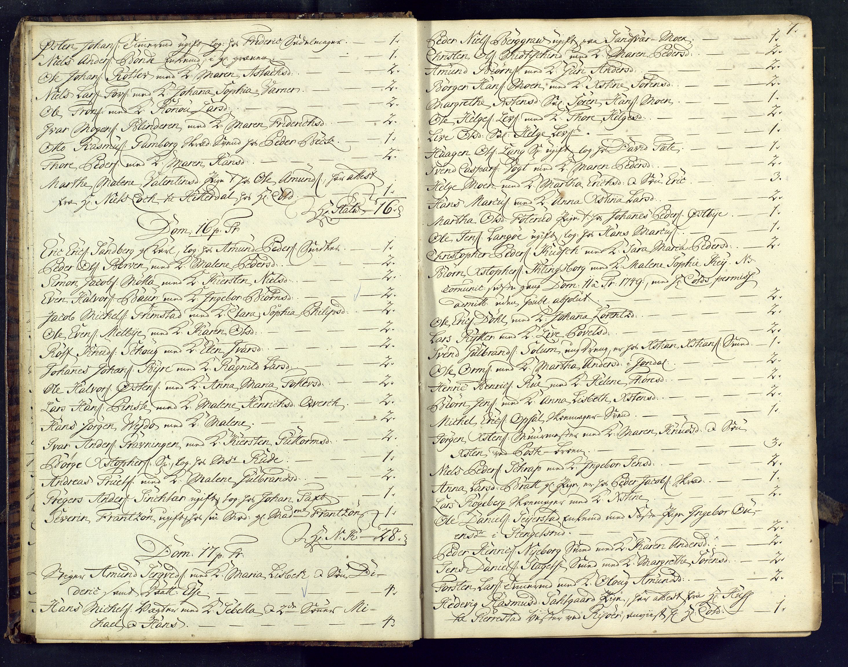 Kongsberg kirkebøker, SAKO/A-22/M/Ma/L0004: Communicants register no. 4, 1750-1755, p. 7