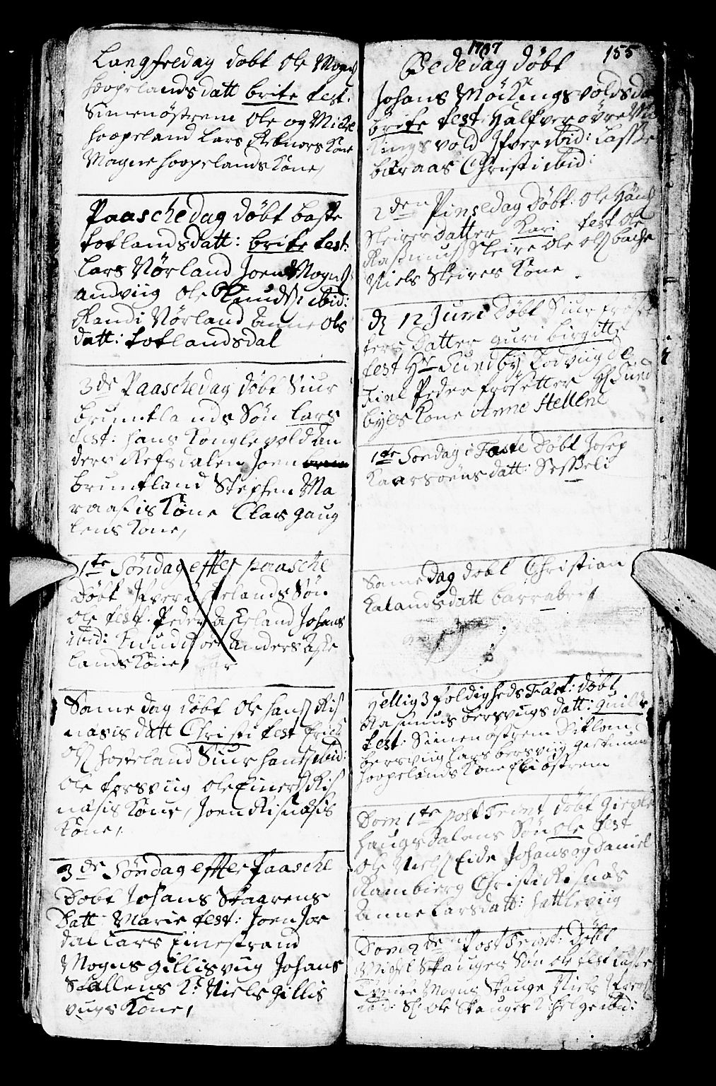 Lindås Sokneprestembete, SAB/A-76701/H/Haa: Parish register (official) no. A 1, 1699-1746, p. 155