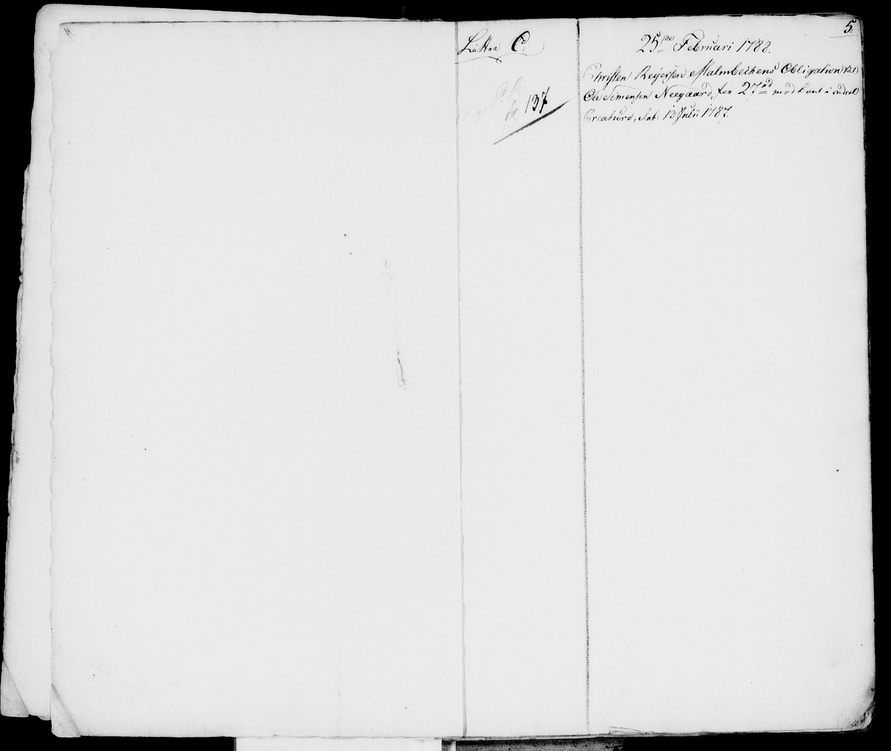Østerdalen sorenskriveri, SAH/TING-032/H/Ha/Haa/L0010: Mortgage register no. P-10, 1783-1832, p. 5
