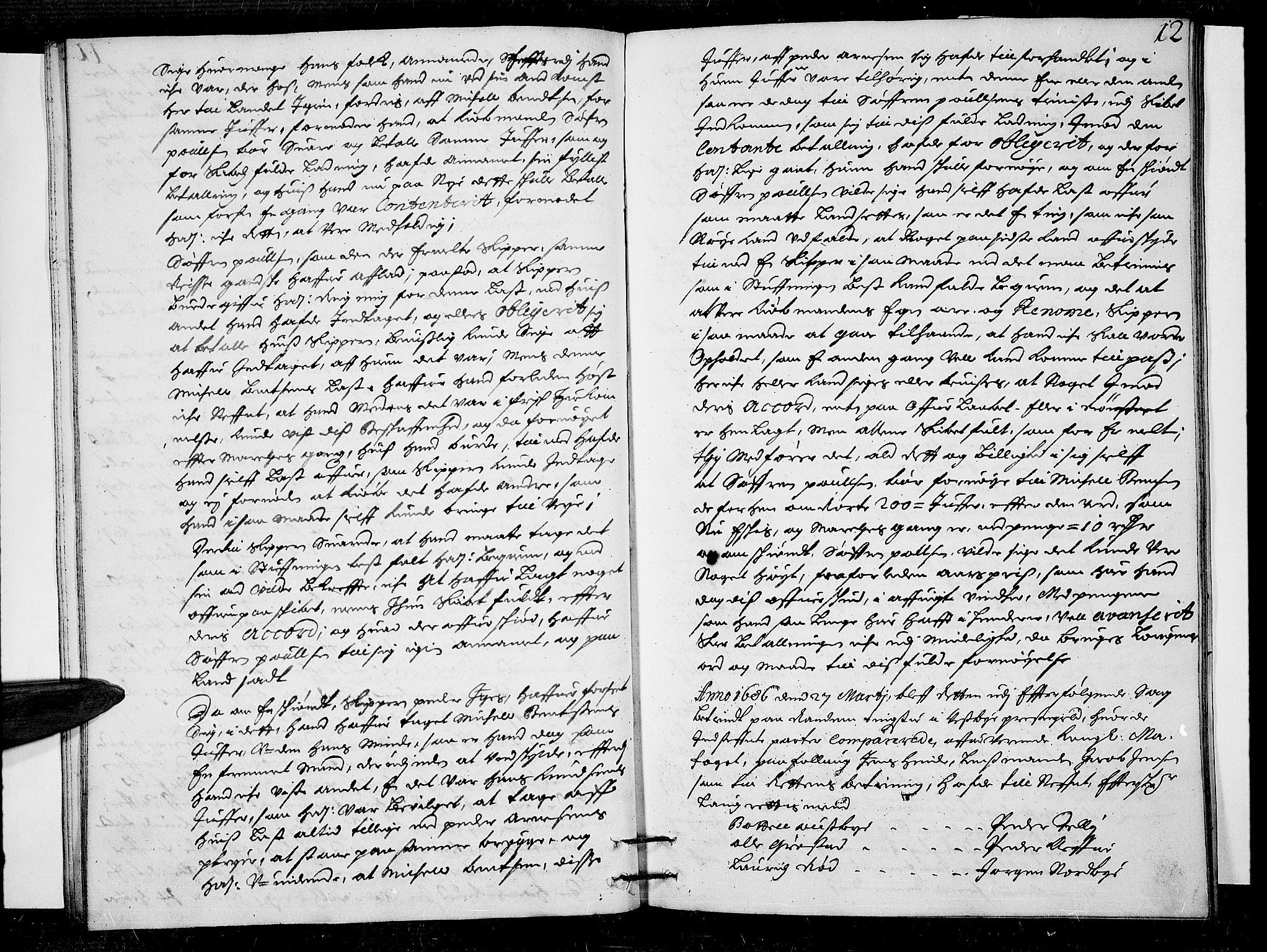 Follo sorenskriveri, AV/SAO-A-10274/F/Fb/Fba/L0021: Tingbok, 1686-1687, p. 11b-12a