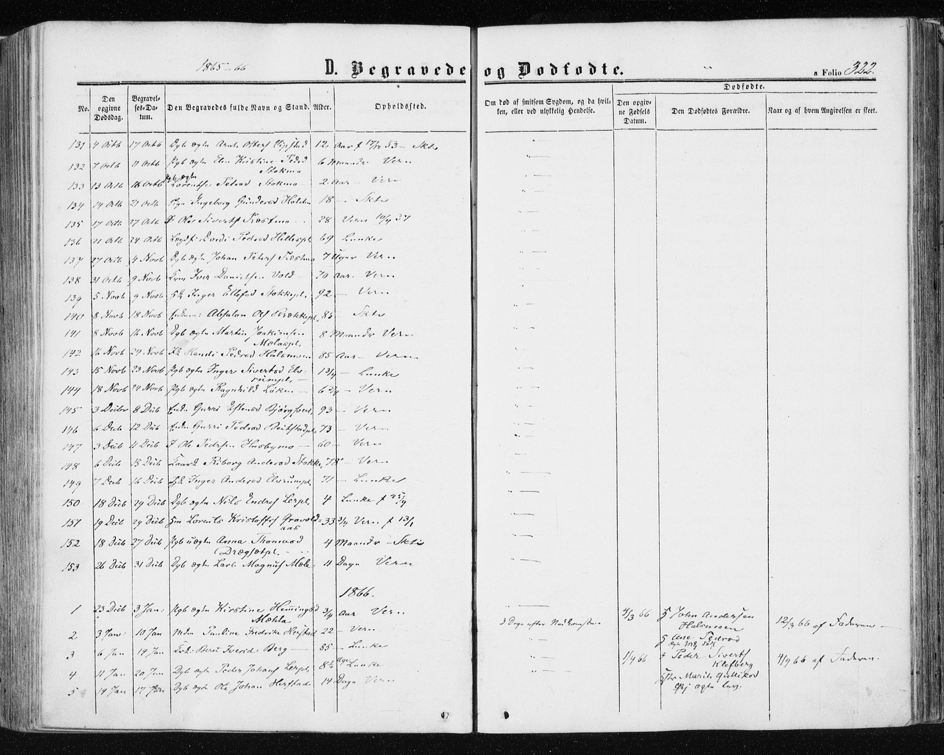 Ministerialprotokoller, klokkerbøker og fødselsregistre - Nord-Trøndelag, SAT/A-1458/709/L0075: Parish register (official) no. 709A15, 1859-1870, p. 322