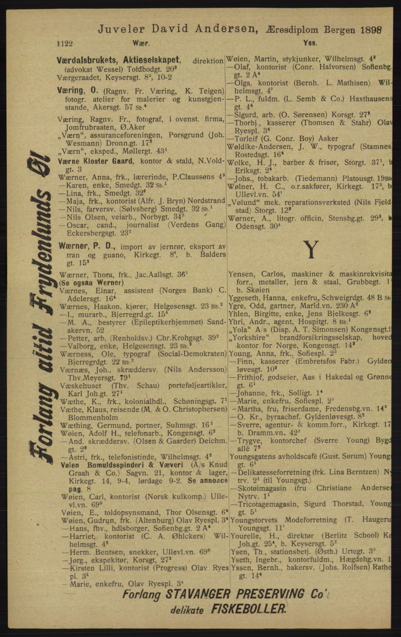 Kristiania/Oslo adressebok, PUBL/-, 1913, p. 1136