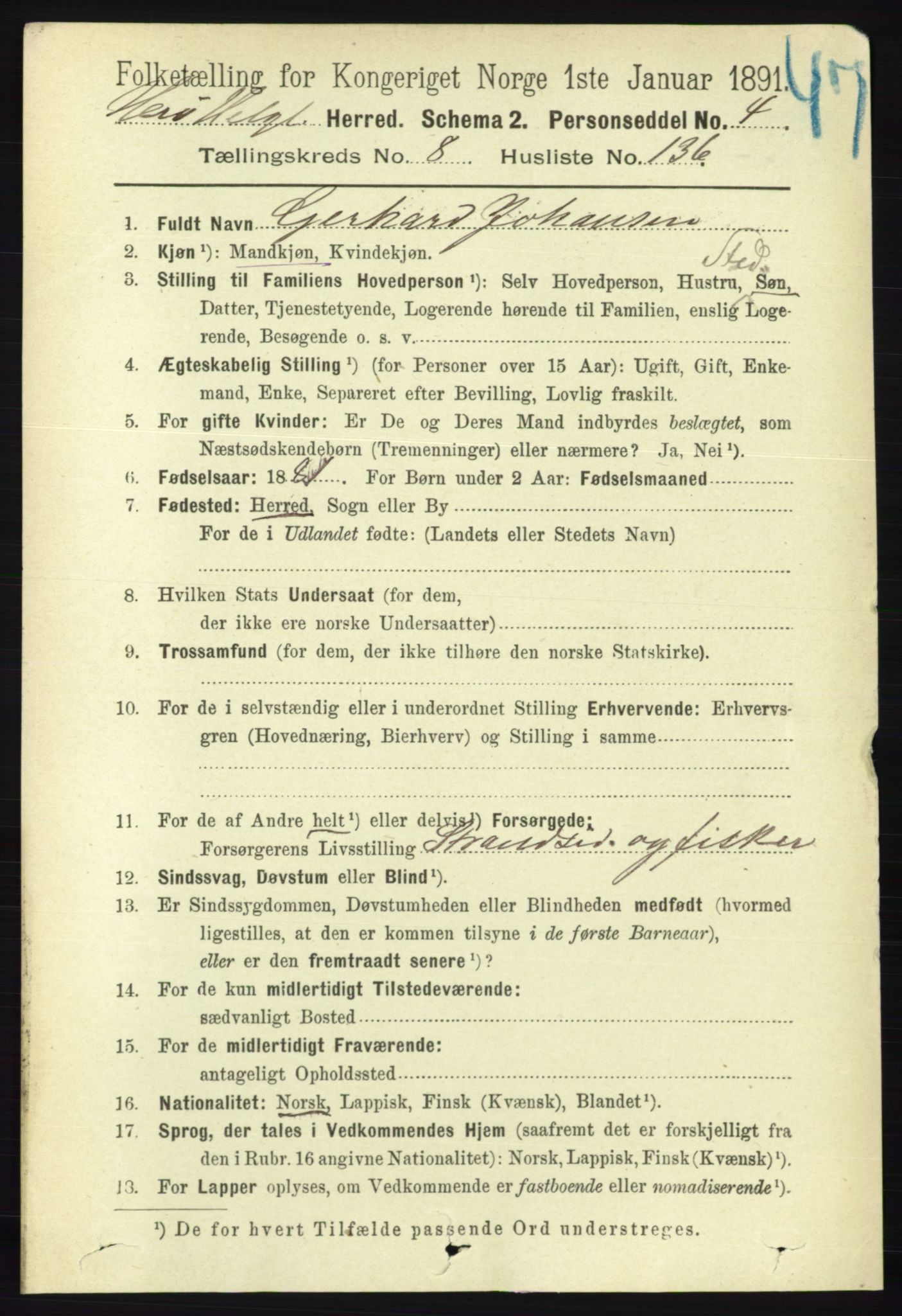 RA, 1891 census for 1818 Herøy, 1891, p. 3468