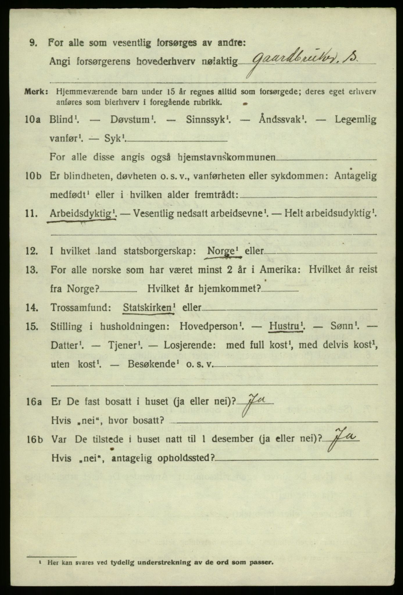 SAB, 1920 census for Modalen, 1920, p. 957