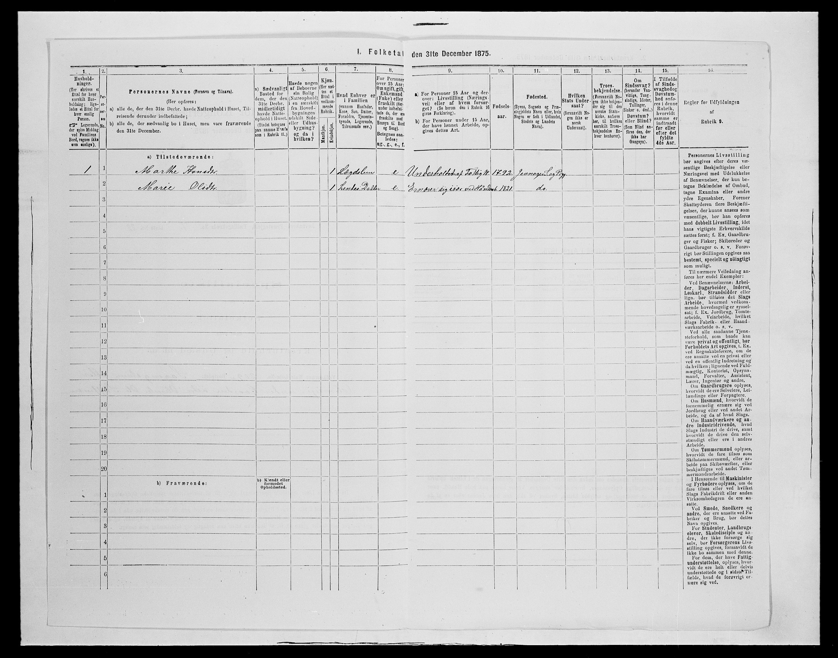 SAH, 1875 census for 0532P Jevnaker, 1875, p. 1200