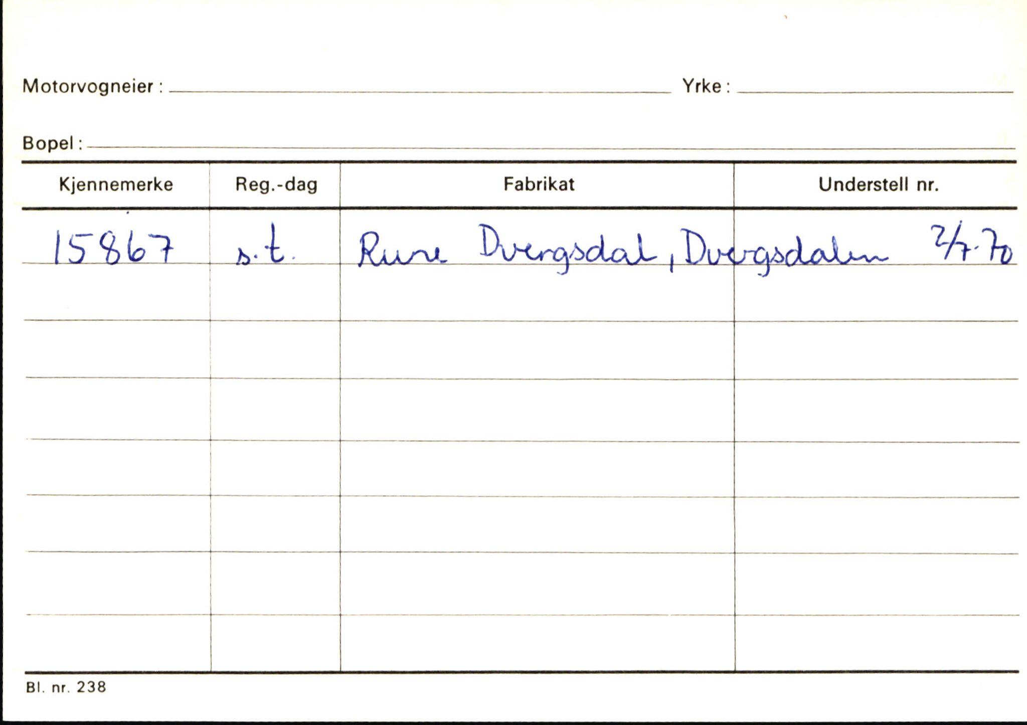 Statens vegvesen, Sogn og Fjordane vegkontor, AV/SAB-A-5301/4/F/L0145: Registerkort Vågsøy S-Å. Årdal I-P, 1945-1975, p. 122