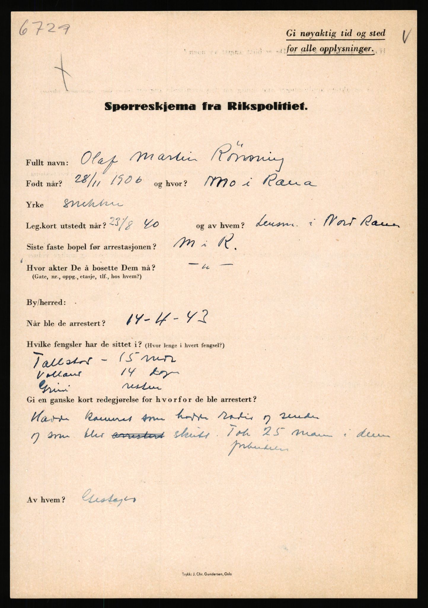 Rikspolitisjefen, AV/RA-S-1560/L/L0014: Pettersen, Aksel - Savosnick, Ernst, 1940-1945, p. 992