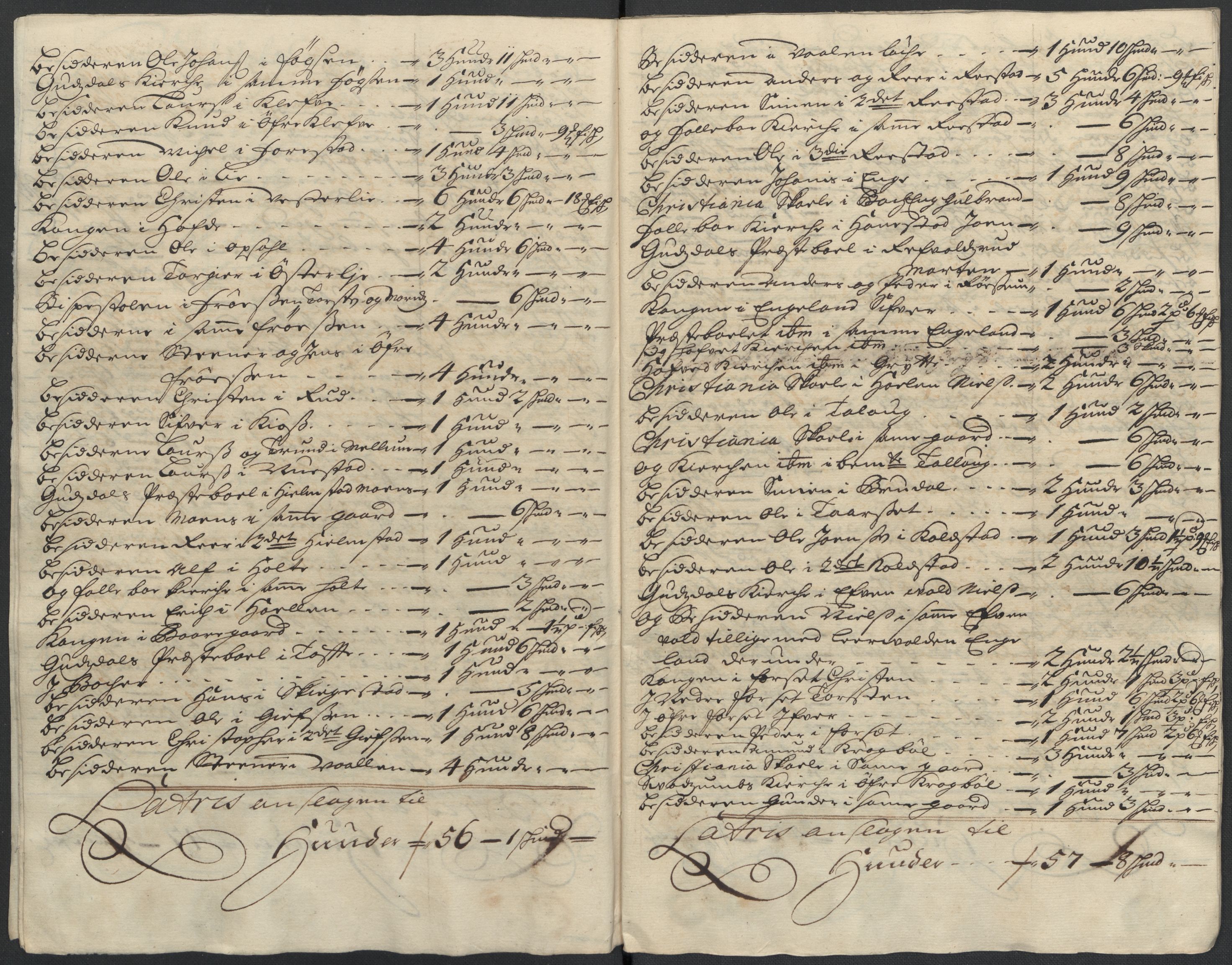 Rentekammeret inntil 1814, Reviderte regnskaper, Fogderegnskap, RA/EA-4092/R17/L1179: Fogderegnskap Gudbrandsdal, 1708-1710, p. 63