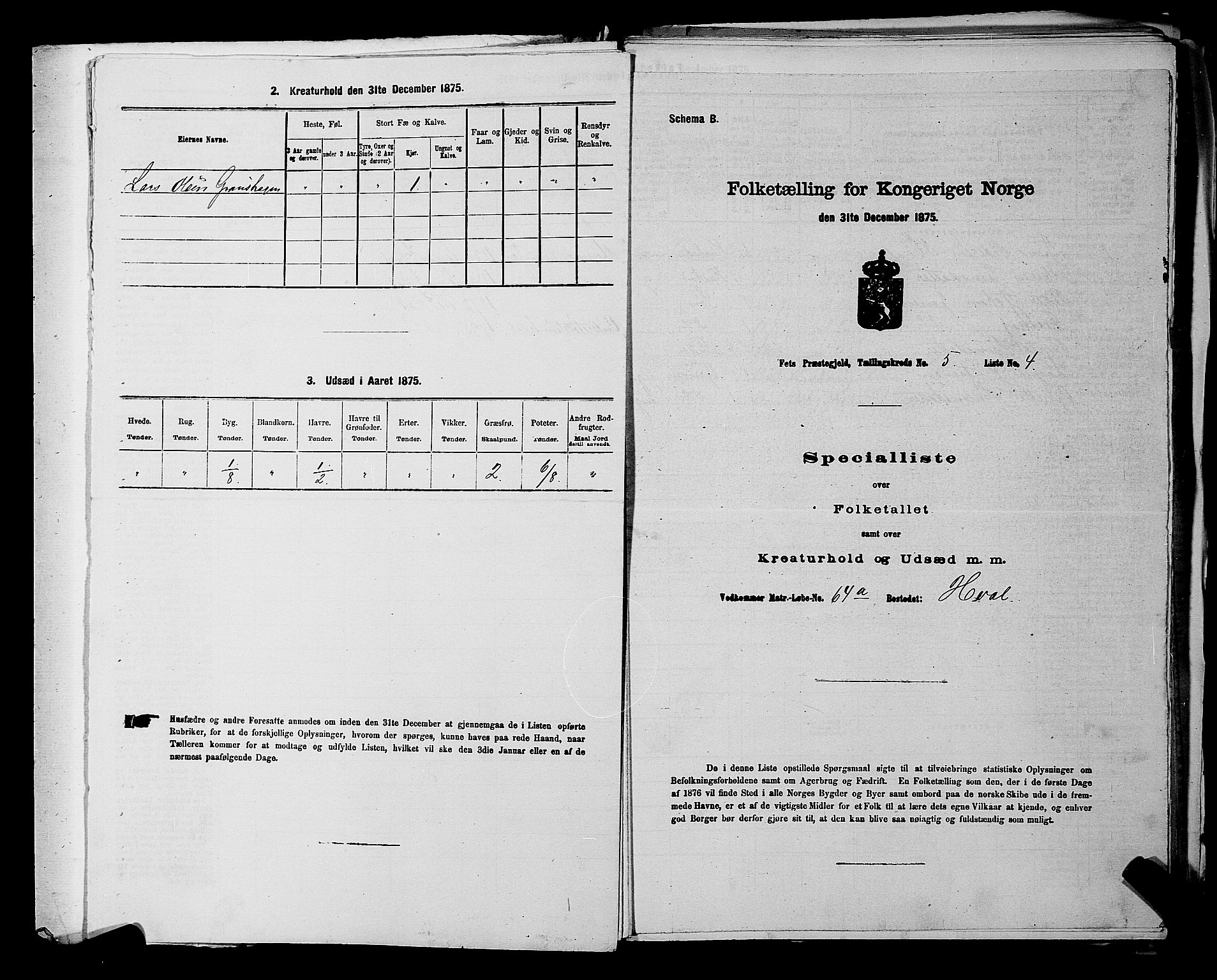 RA, 1875 census for 0227P Fet, 1875, p. 656