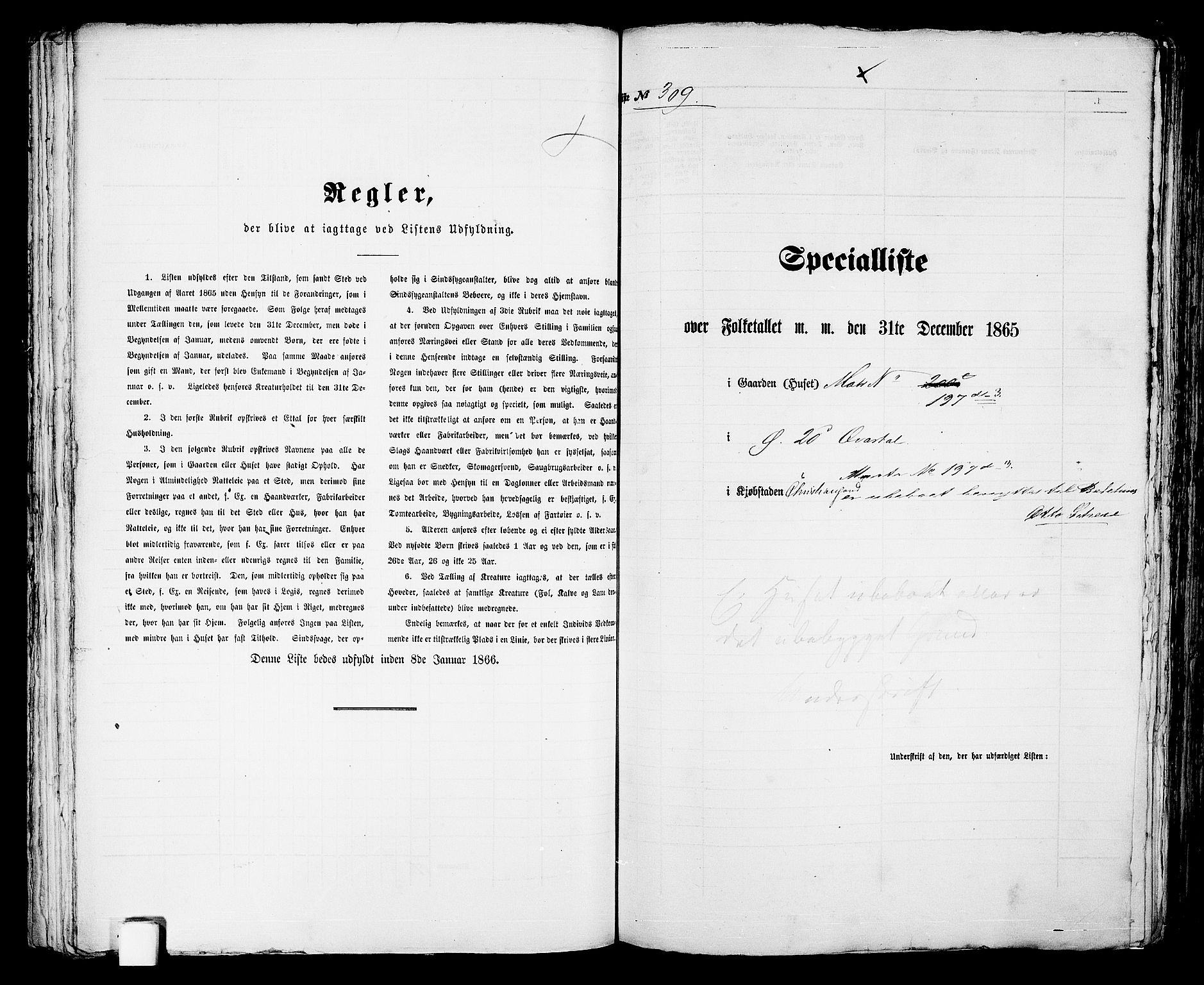 RA, 1865 census for Kristiansand, 1865, p. 640