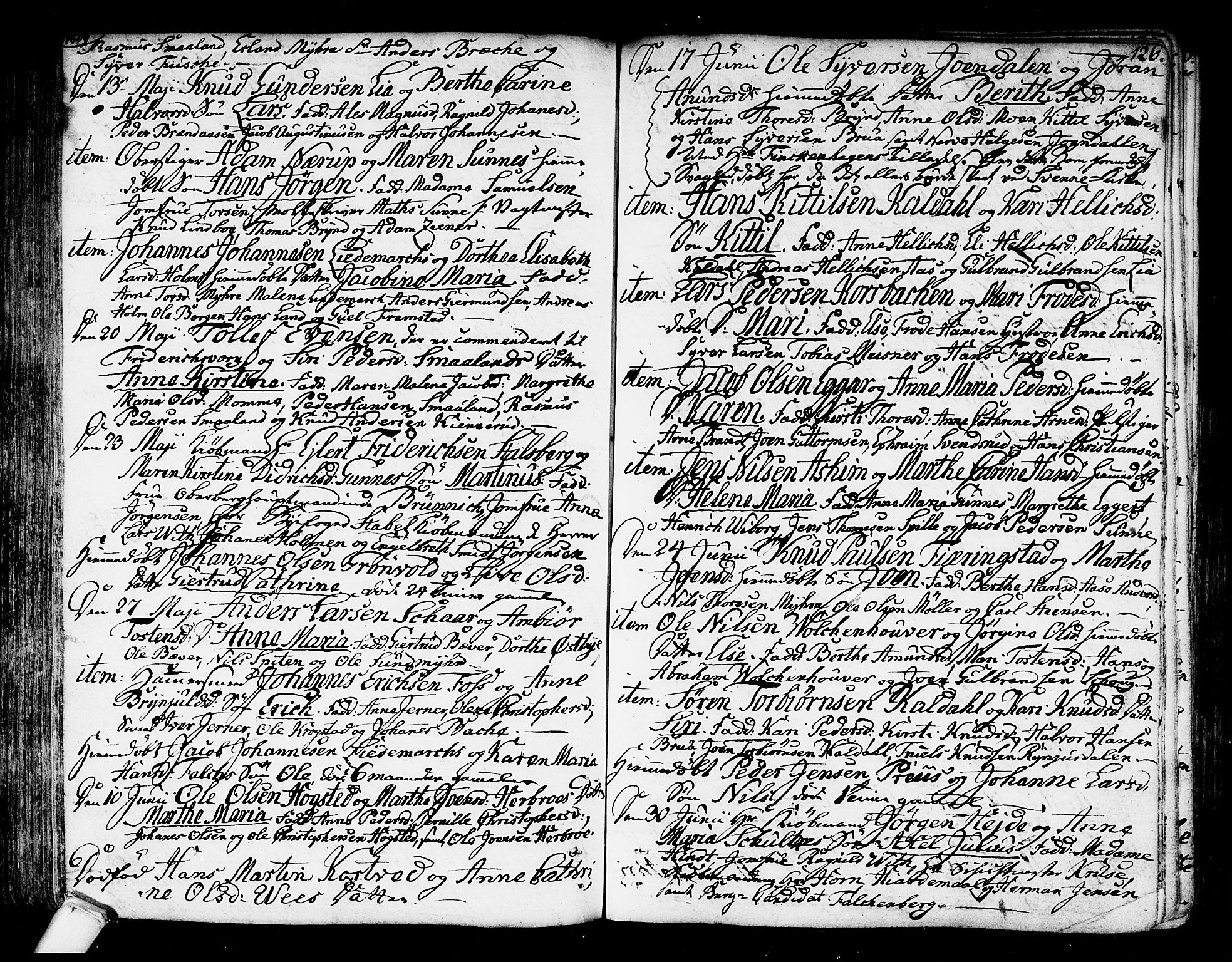 Kongsberg kirkebøker, SAKO/A-22/F/Fa/L0007: Parish register (official) no. I 7, 1795-1816, p. 126
