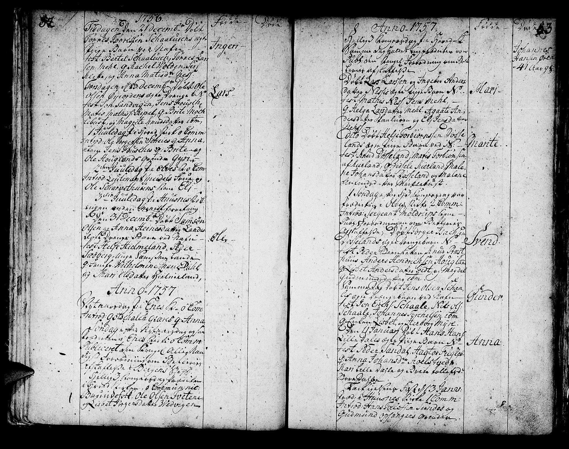 Kvinnherad sokneprestembete, SAB/A-76401/H/Haa: Parish register (official) no. A 3, 1754-1777, p. 52-53