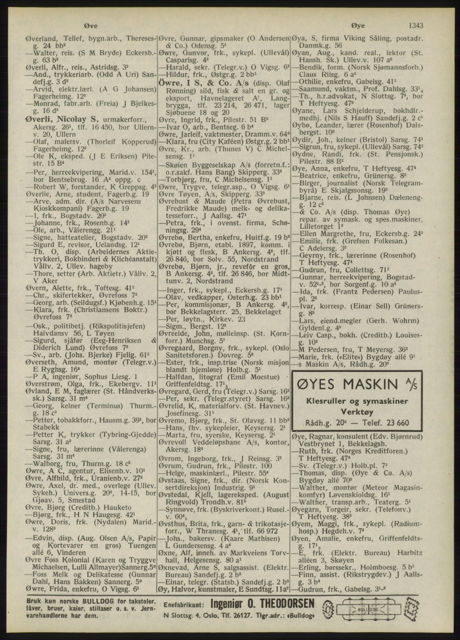 Kristiania/Oslo adressebok, PUBL/-, 1946, p. 1343